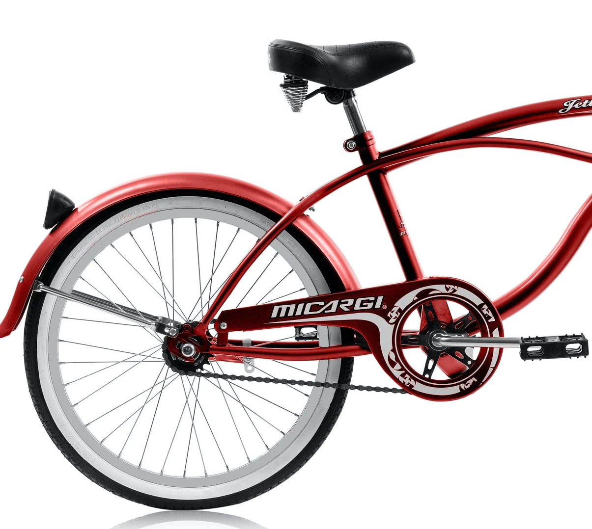 Wonder Wheels 20 Ft. Beach Cruiser Coaster Brake Single Speed Bicycle, Bike, Stainless Steel Spokes One Piece Crank Alloy Rims 36 H - Red