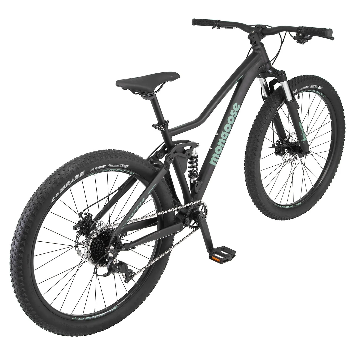Mongoose Mongoose Impasse Dual Suspension Mountain Bike, 27.5 - Inch Wheel, Matte Black