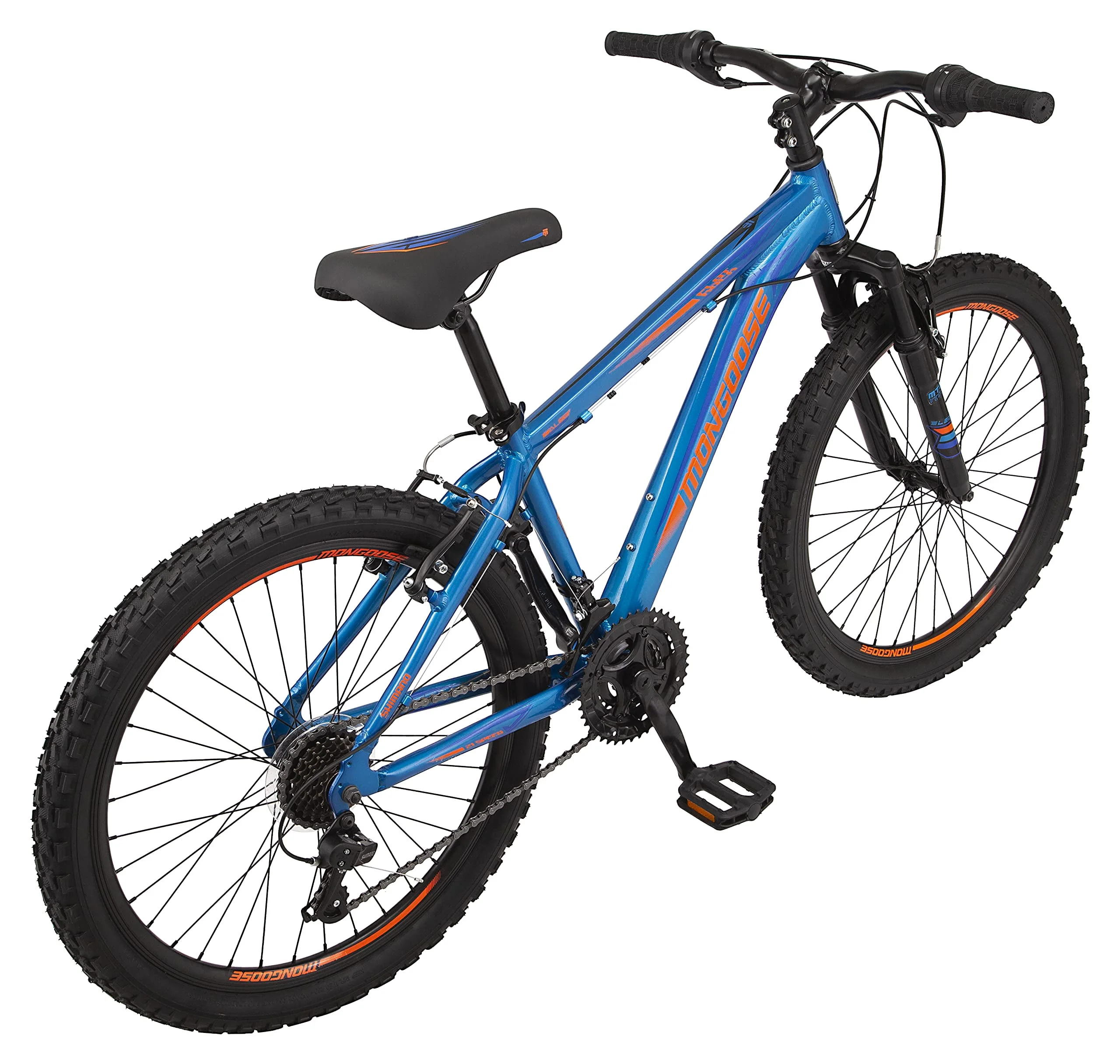 Mongoose Boys' Flatrock 24 in Mountain Bike, Blue