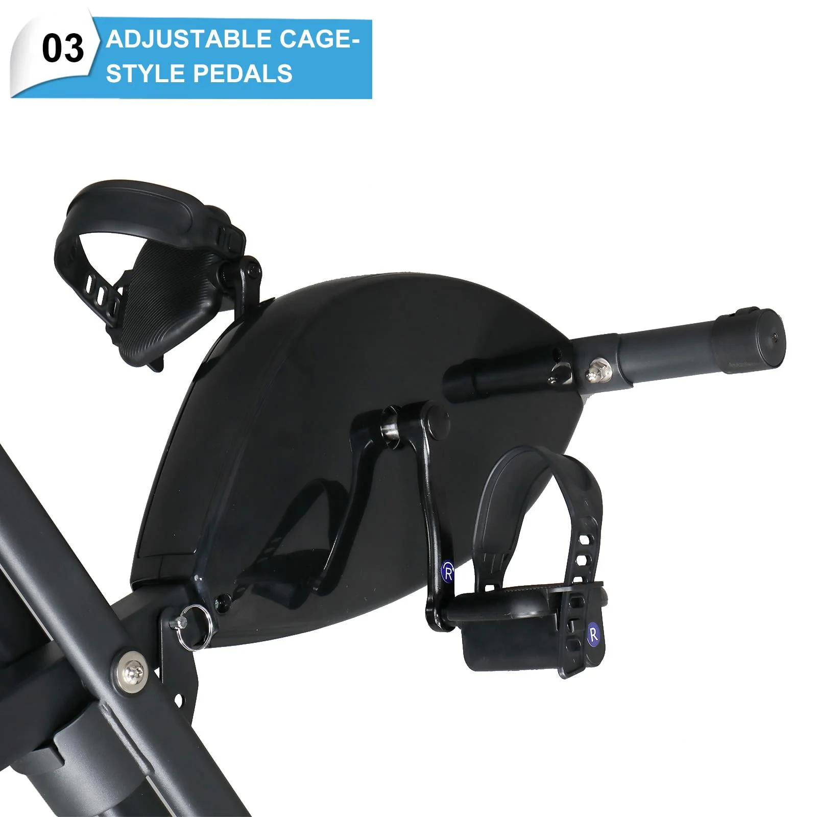 UBesGoo Folding Upright Exercise Bike, with Adjustable Resistance, 220 lb Maximum Weight