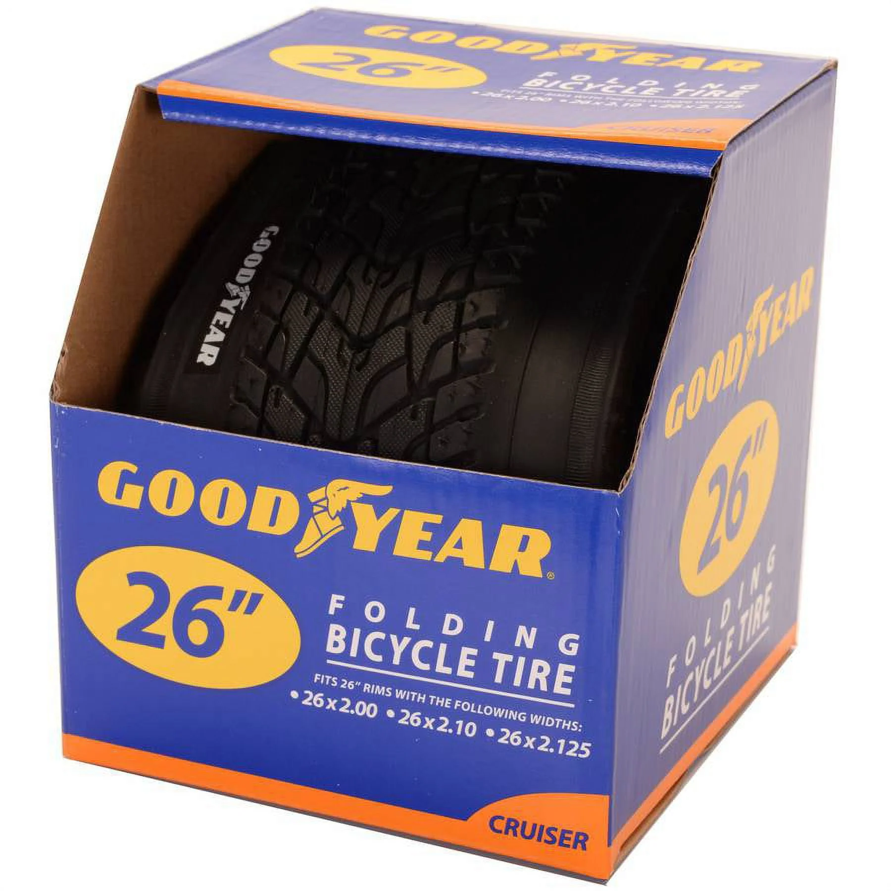 Goodyear 26 x 2.125 Cruiser Bike Tire, Black