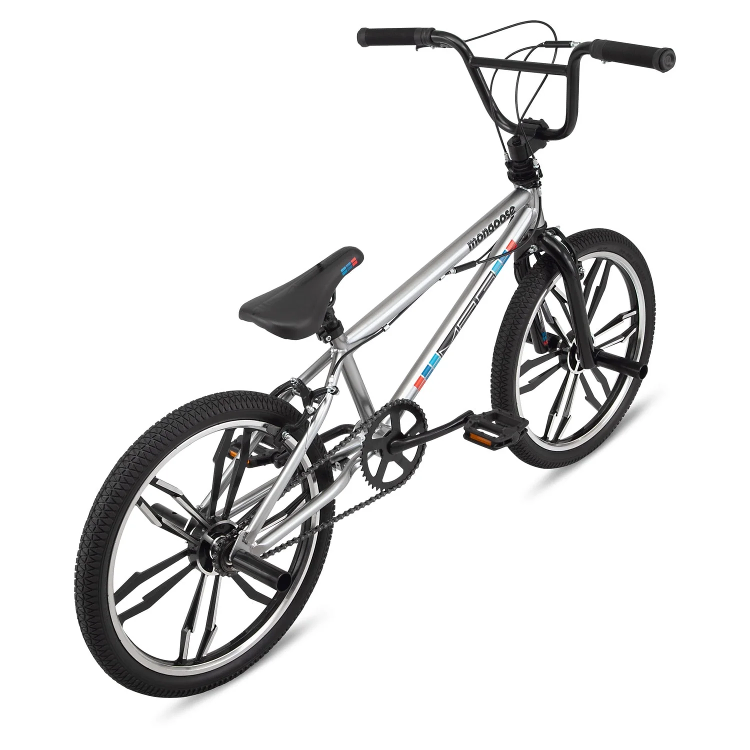 Mongoose Mongoose Grid Mag BMX Freestyle Bike, 20-Inch Wheels, Single Speed, Silver