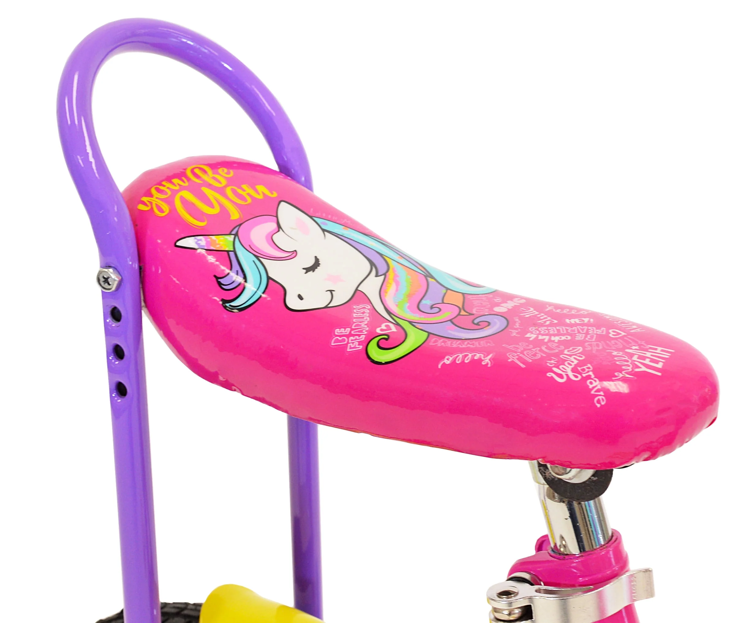 12 in.  Girl's Let You Be You Unicorn, Child's Bicycle, Pink and Purple