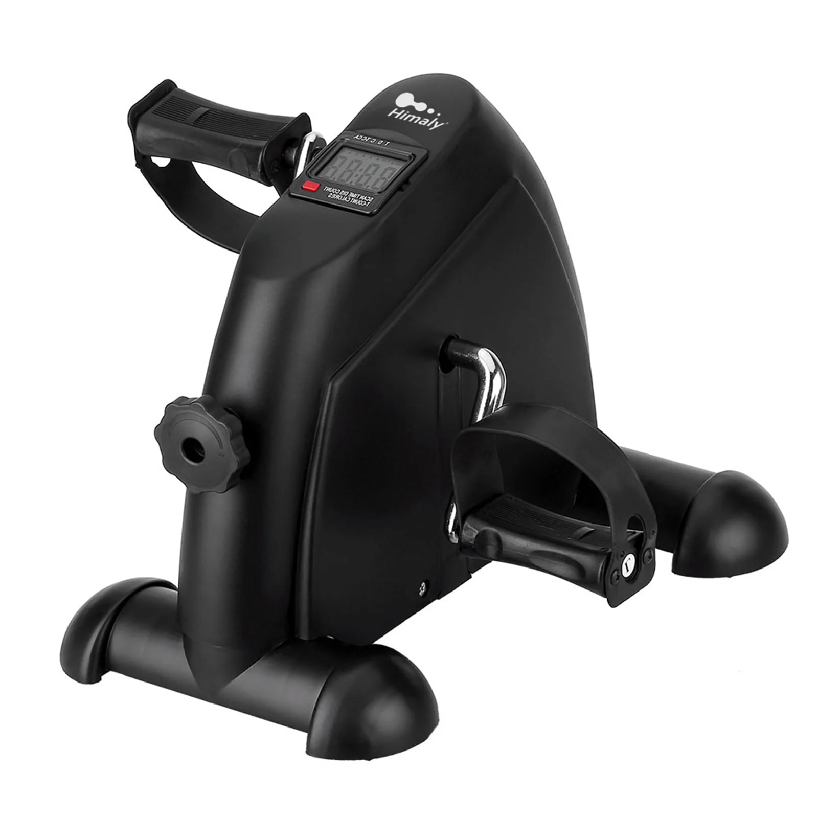 Himaly Mini Exercise Bike, Under Desk Bike Pedal Exerciser with LCD Screen Displays, 240 lbs Black Exercise Peddler