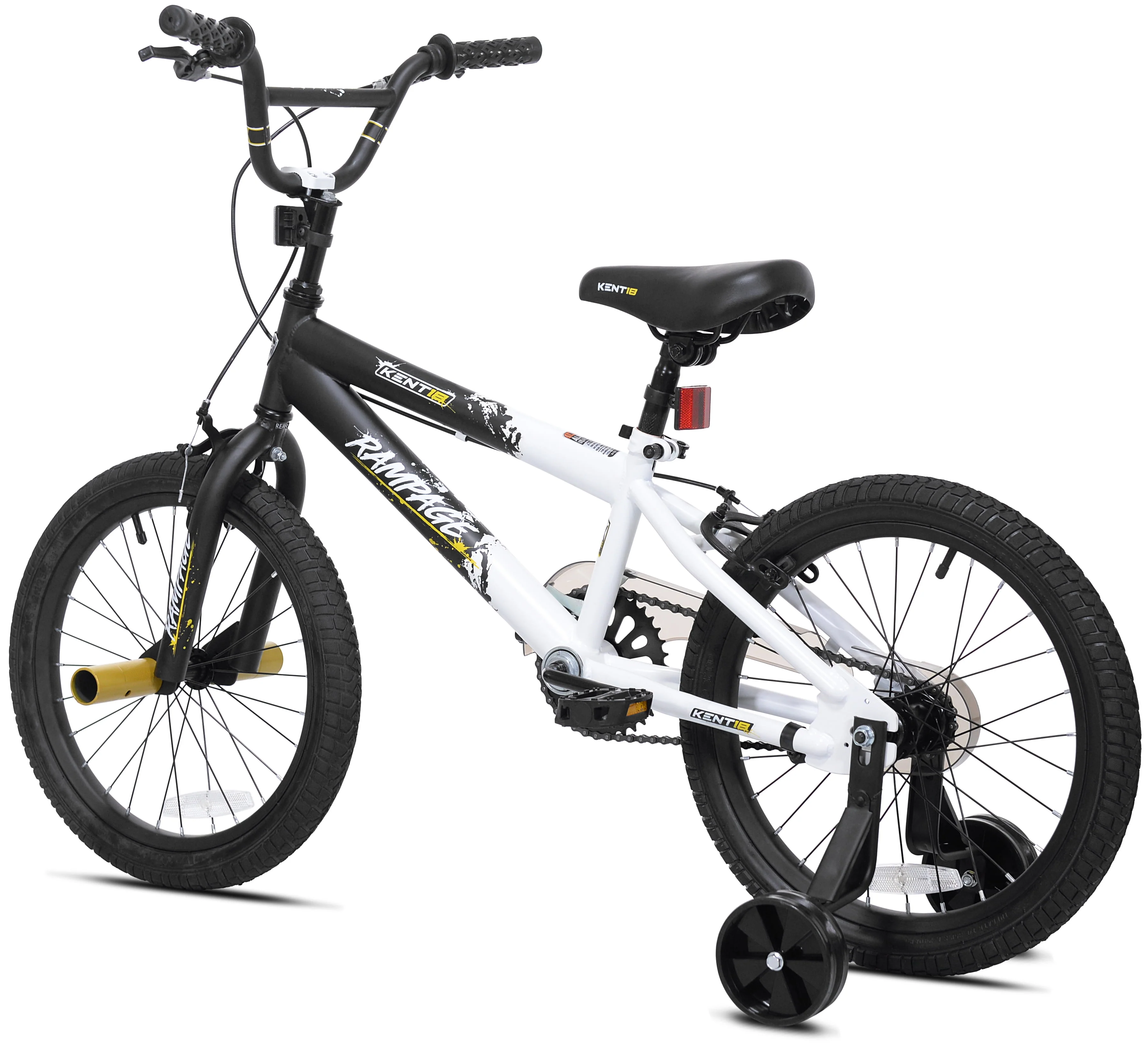 Kent Bicycles18 in. Rampage Boy's Child Bike, White and Black