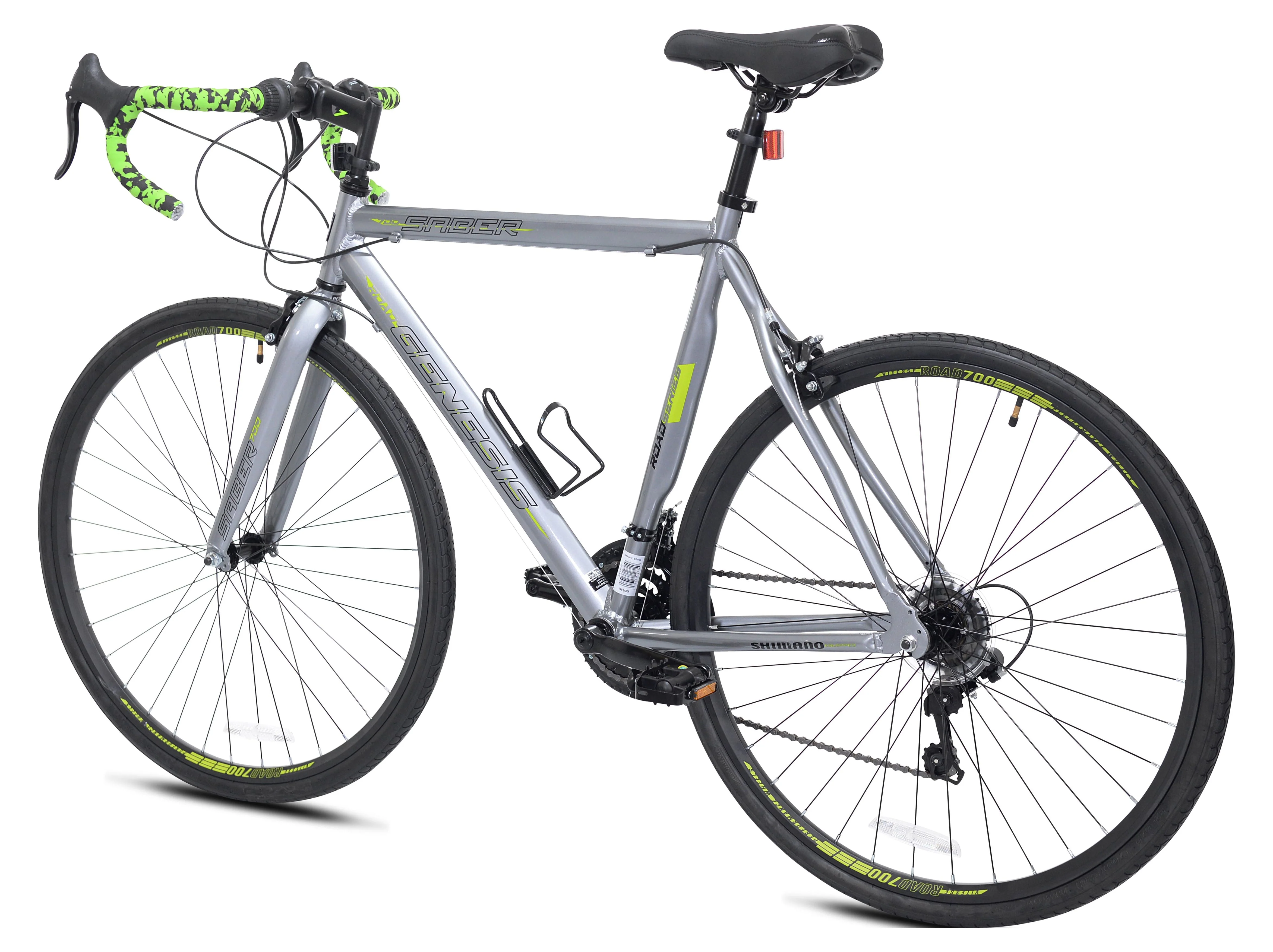 Genesis 700 C Saber Men's Aluminum Road Bike with 21 Speeds, Gray