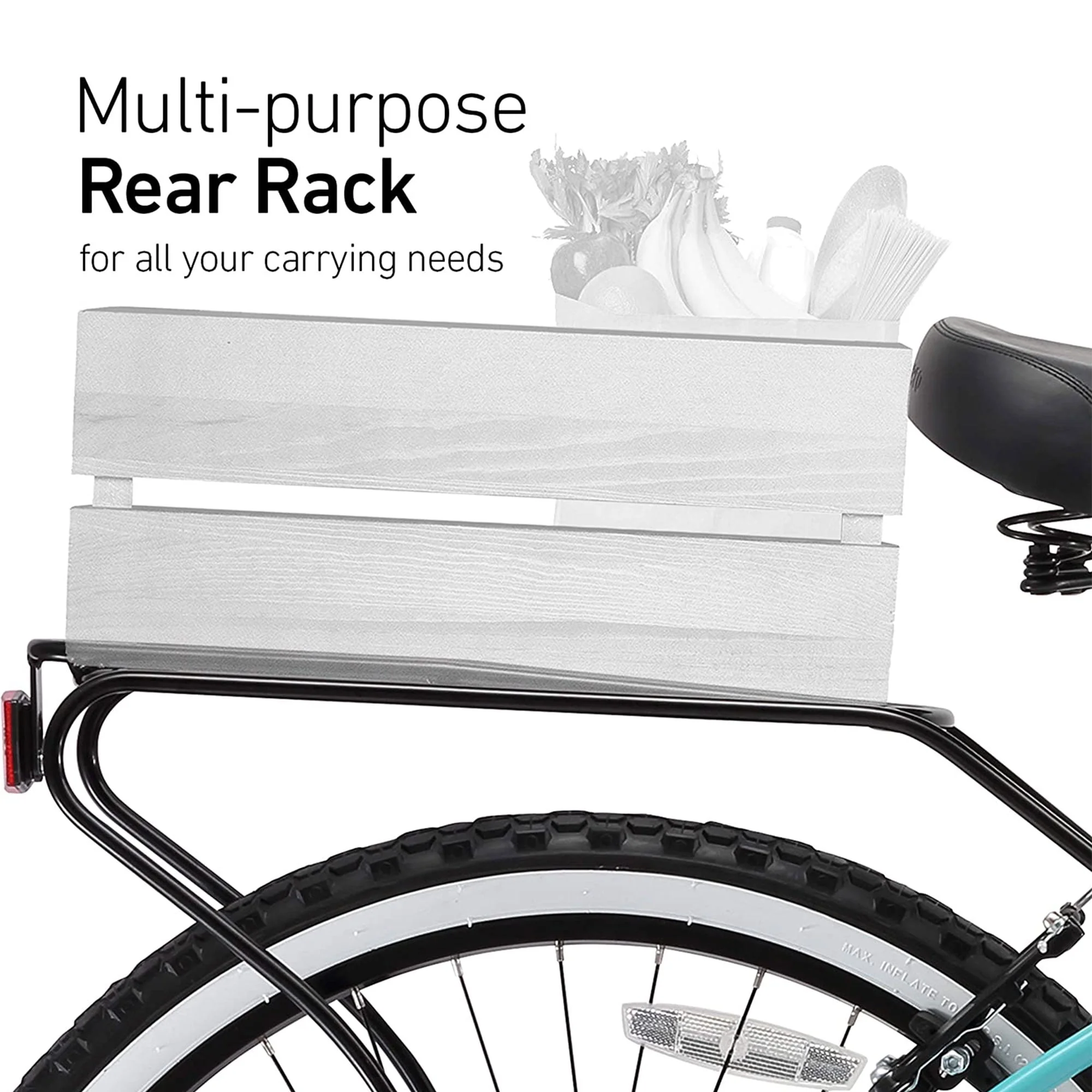 sixthreezero Women's Around the Block 1 Speed Beach Cruiser Bicycle, Teal