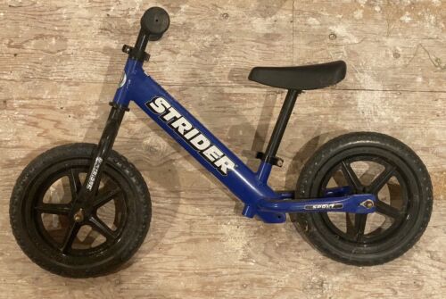 STRIDER 12 Balance Bike, Childs Beginner, Blue Bicycle