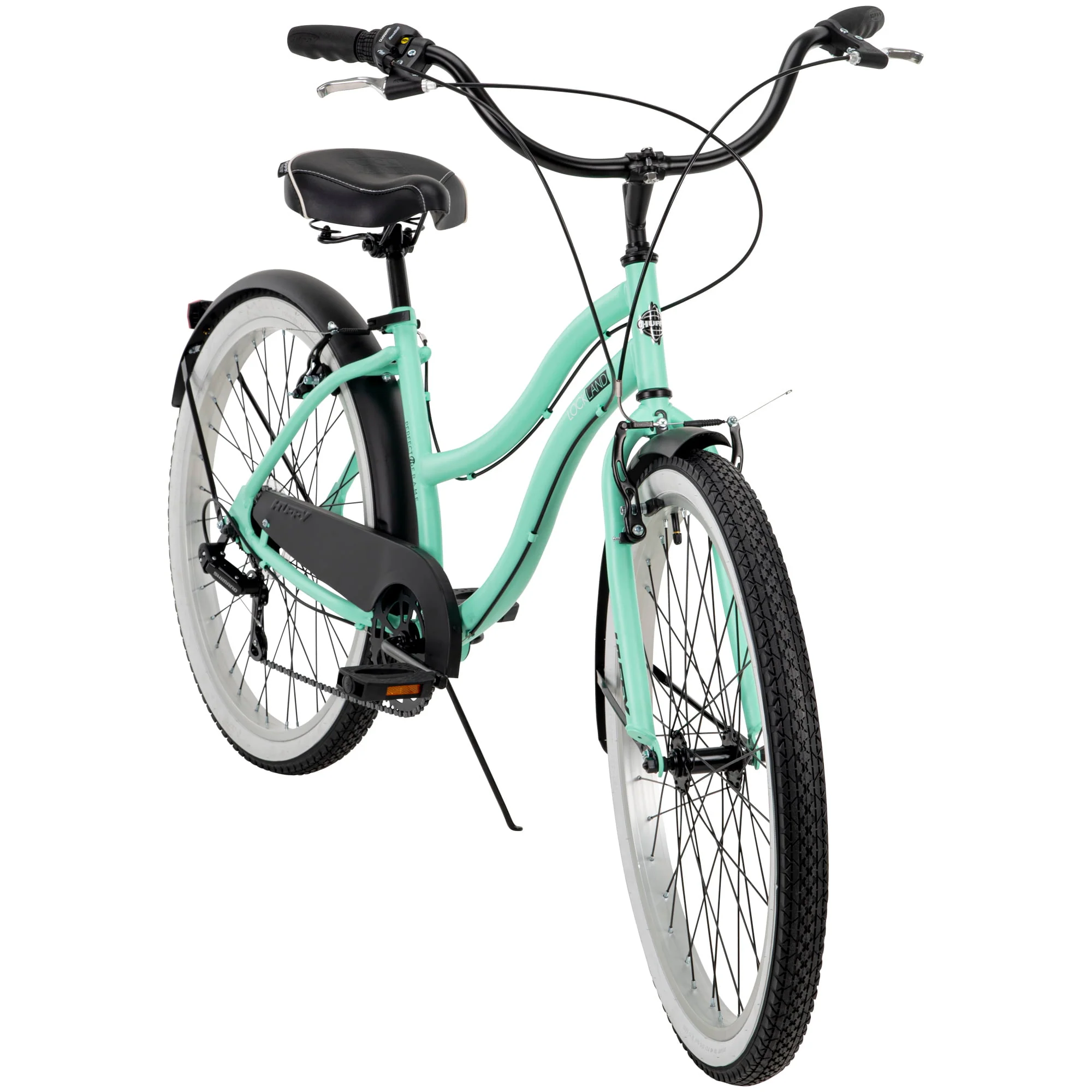 Huffy 26-In. Women's Lockland 7-Speed Cruiser Bike, Sea Foam, Green