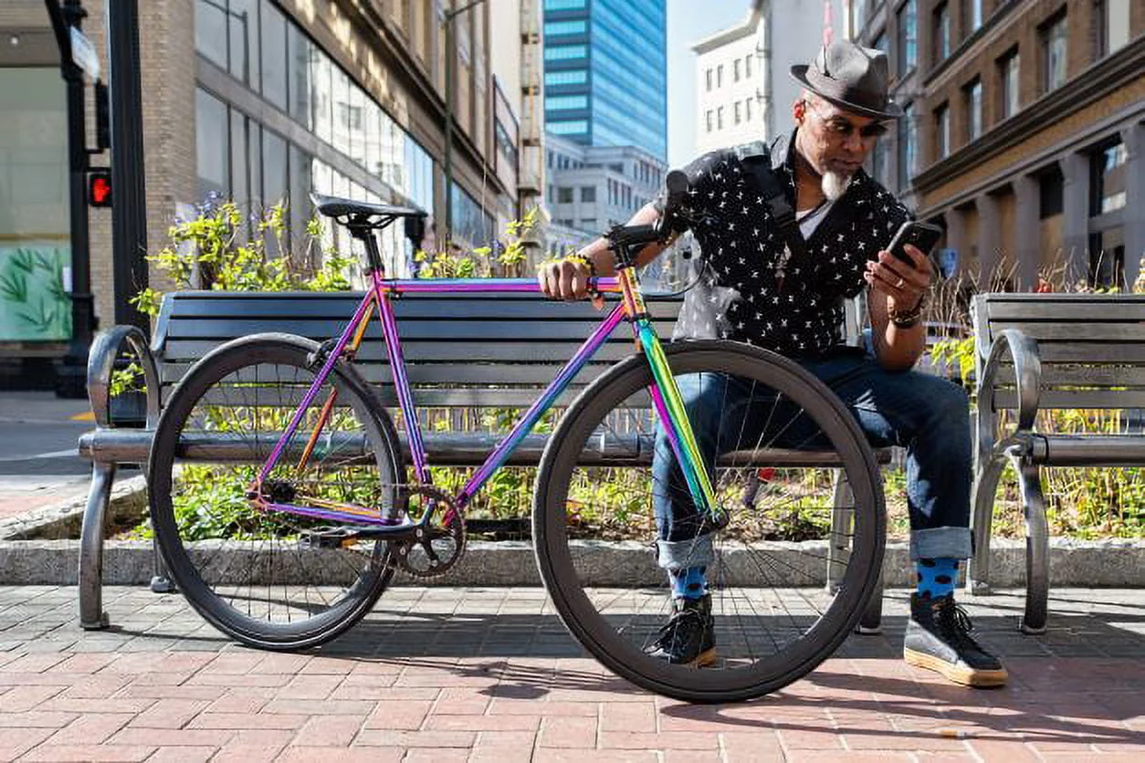 Golden Cycles Single Speed Fixed Gear Bike with Front & Rear Brakes