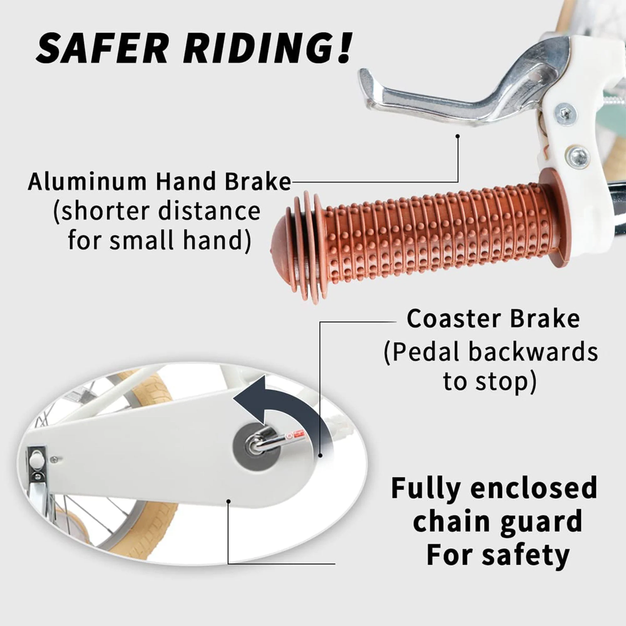 Petimini 16 Inch Child Bicycle w/ Basket, Bell, and Training Wheels, White