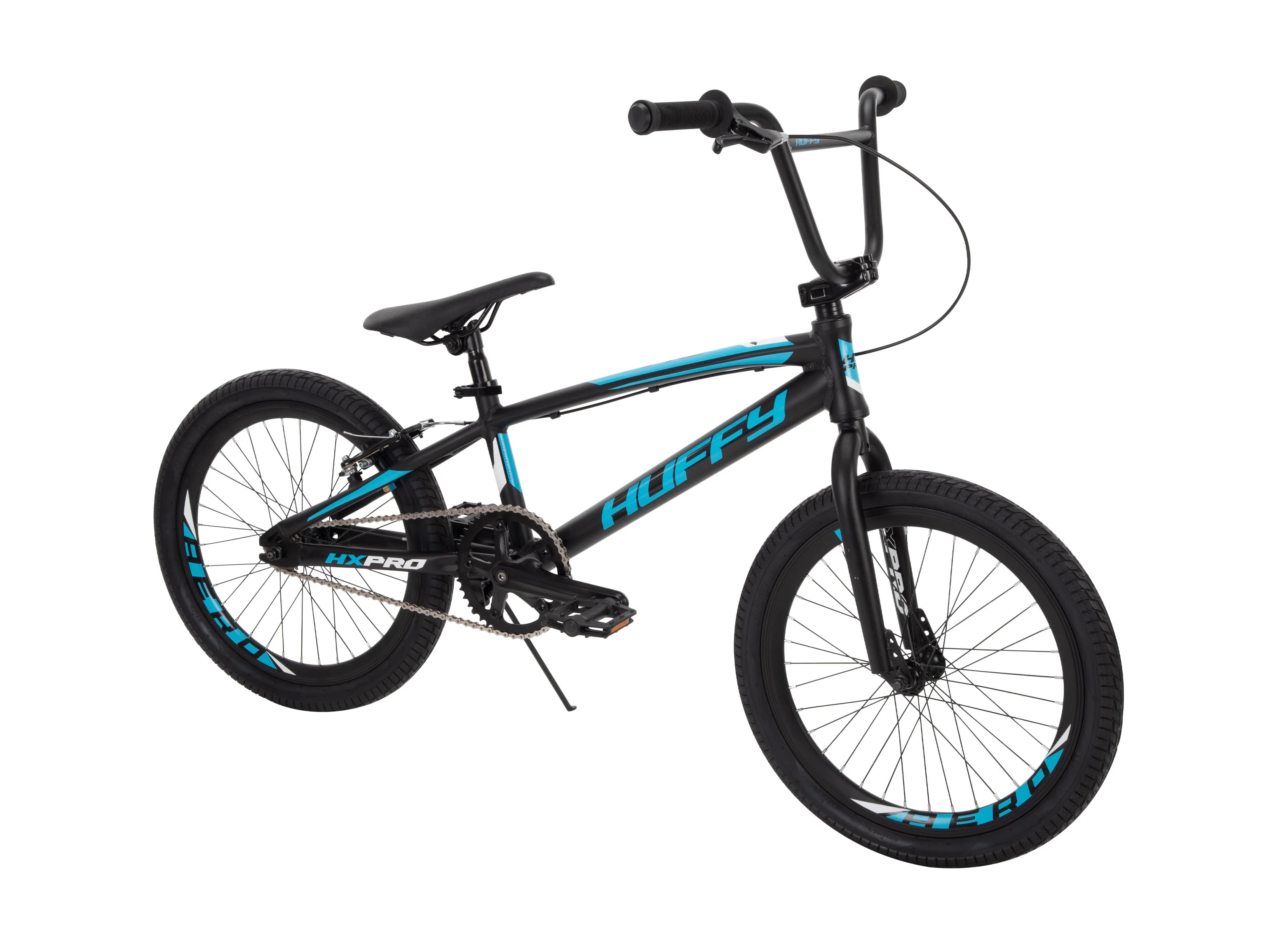 20-inch BMX Bikes HX-Pro Bike, Black with Teal, Aluminum Frame