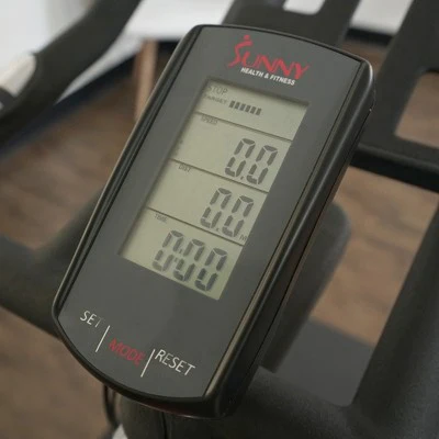 Sunny Health & Fitness Training Cycling Battery Exercise Bike - Gray