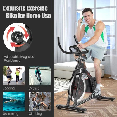 Superfit Fitness Cycling Bike Magnetic Exercise Bike W/35Lbs Flywheel Home Gym
