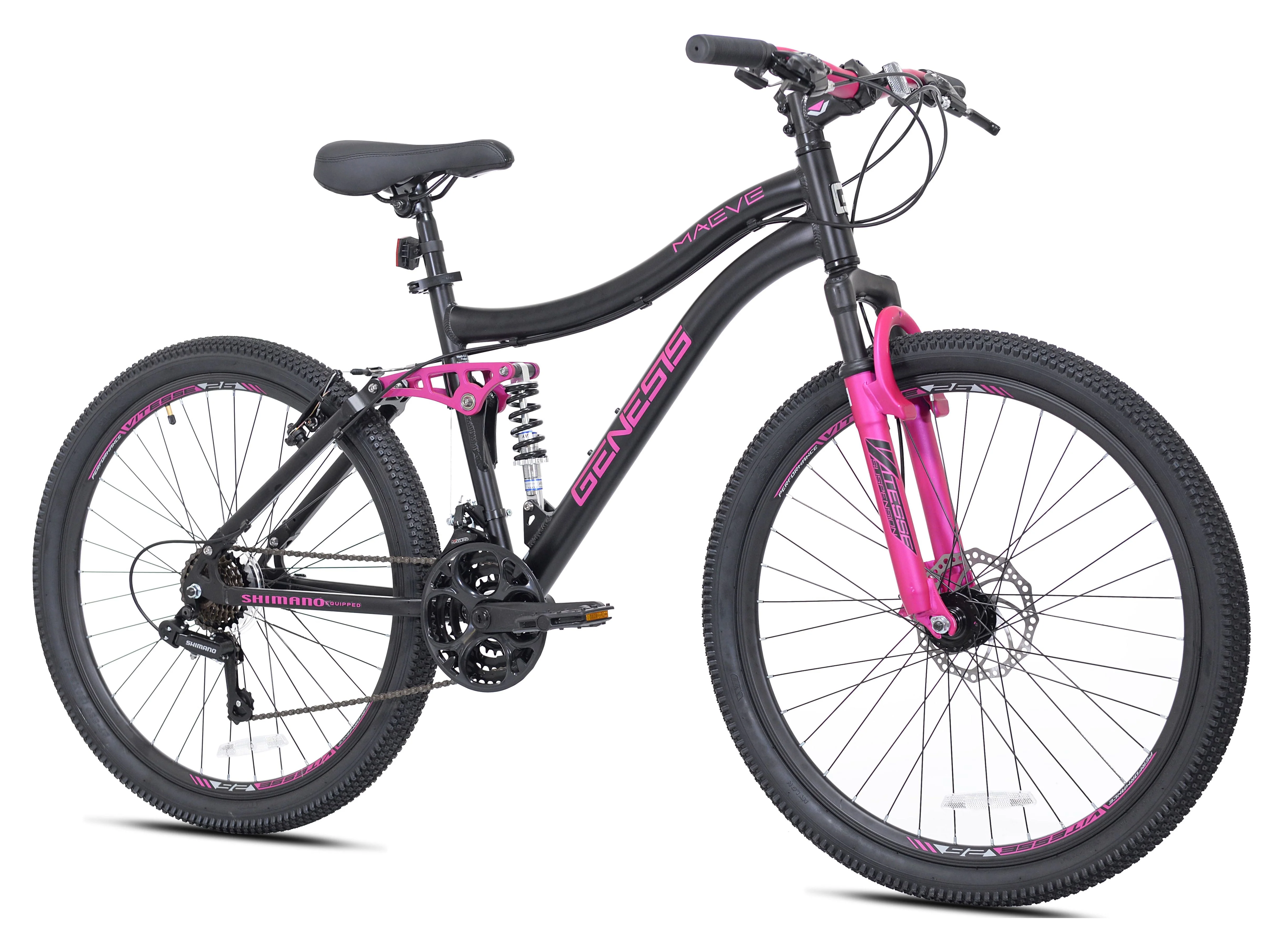 Kent Genesis 26 in. Maeve Women's Mountain Bike, Black and Pink