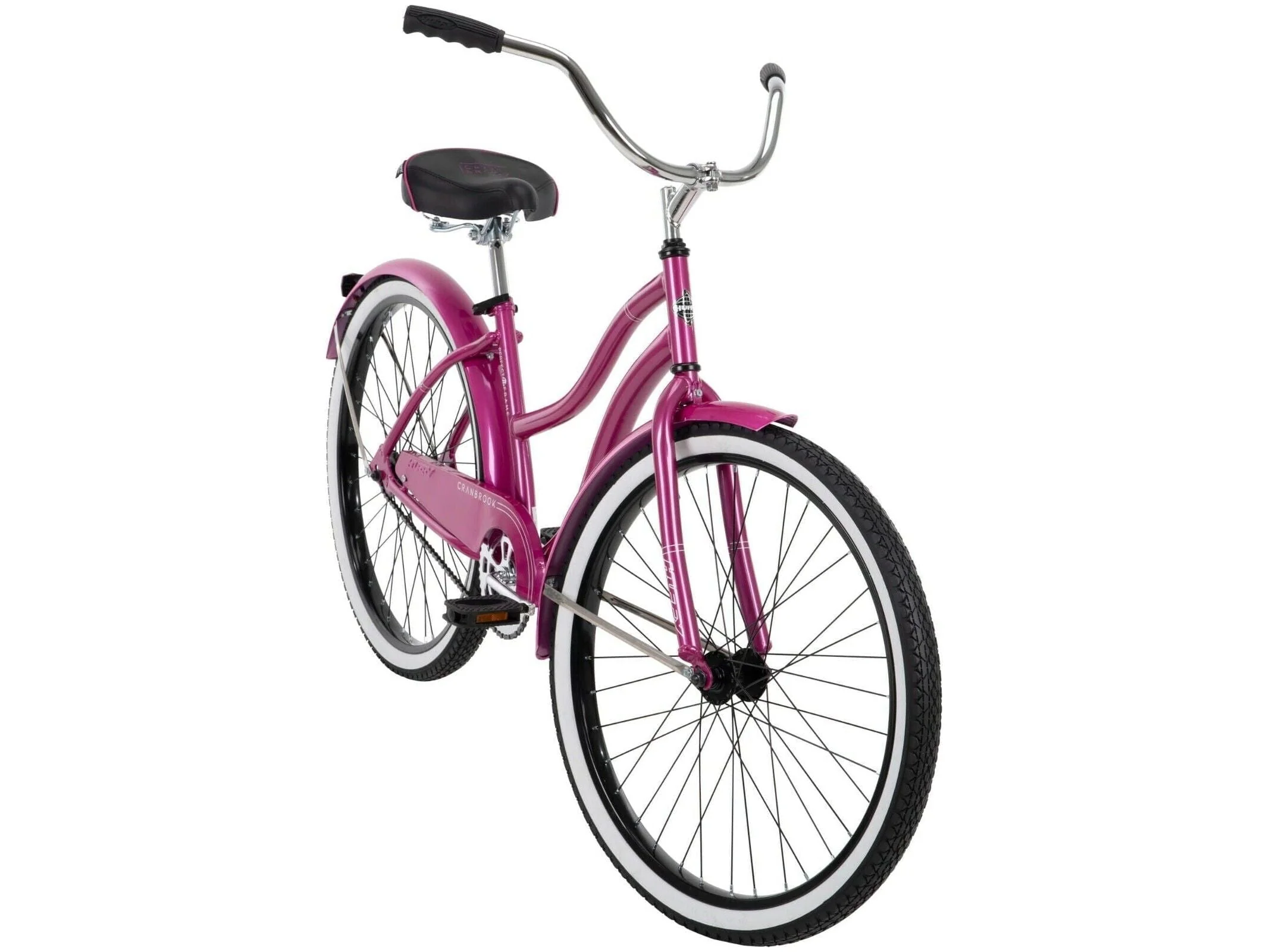 Huffy 26 In. Cranbrook Women's Beach Cruiser Bike, Pink, Bicycles