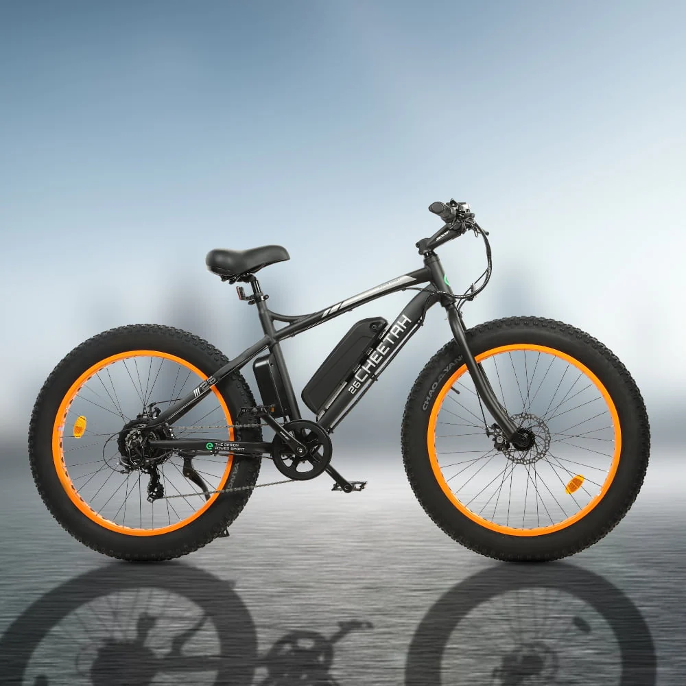 Ecotric 26 In. 36V 500W Fat Tire Electric Bicycle 26 x 4 In. Removable Battery 7-Speed
