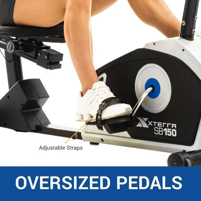 XTERRA Fitness SB150 Recumbent Exercise Bike - Black