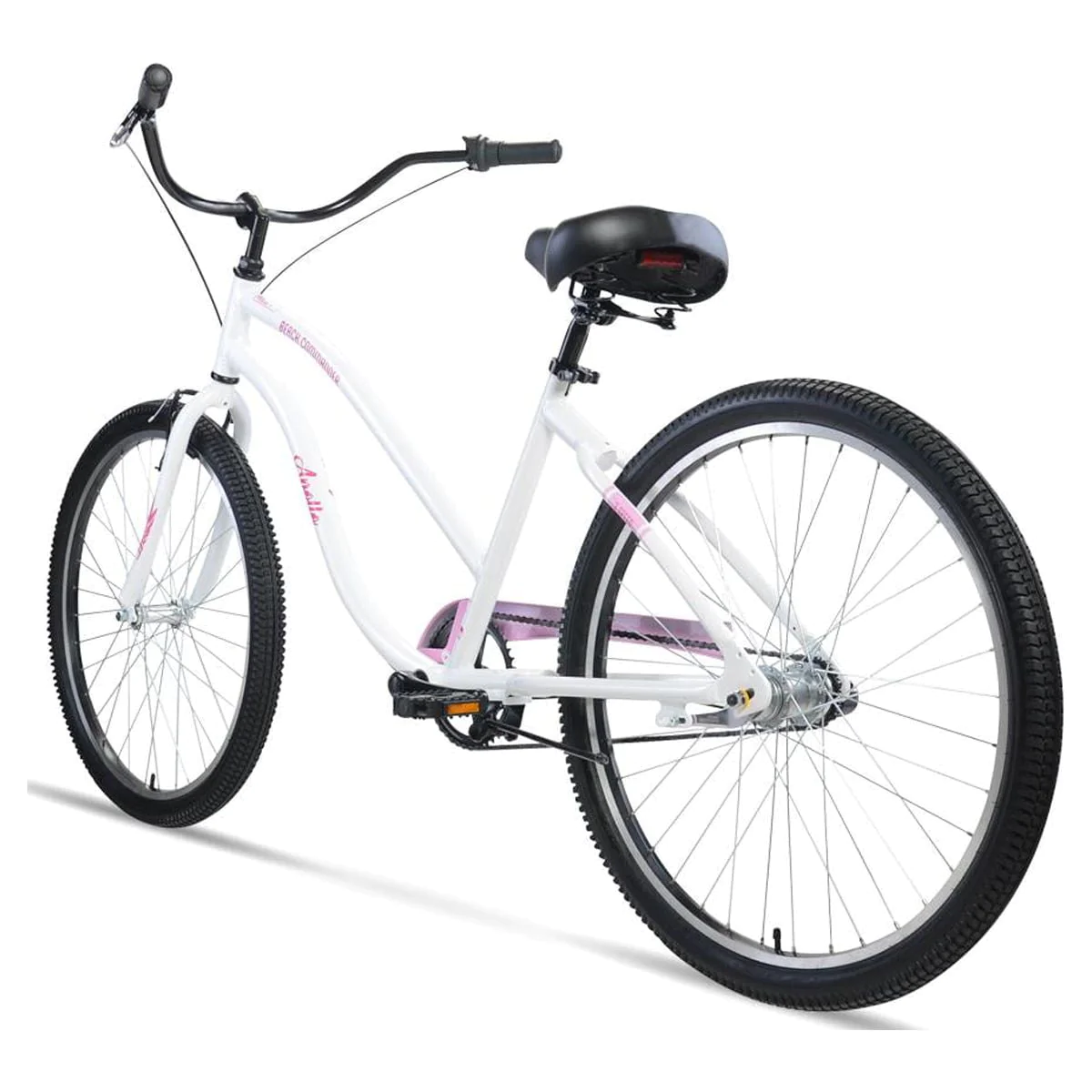 APOLLO Beach Commander 26 In. Internal 3 Speed Cruiser Bike, White