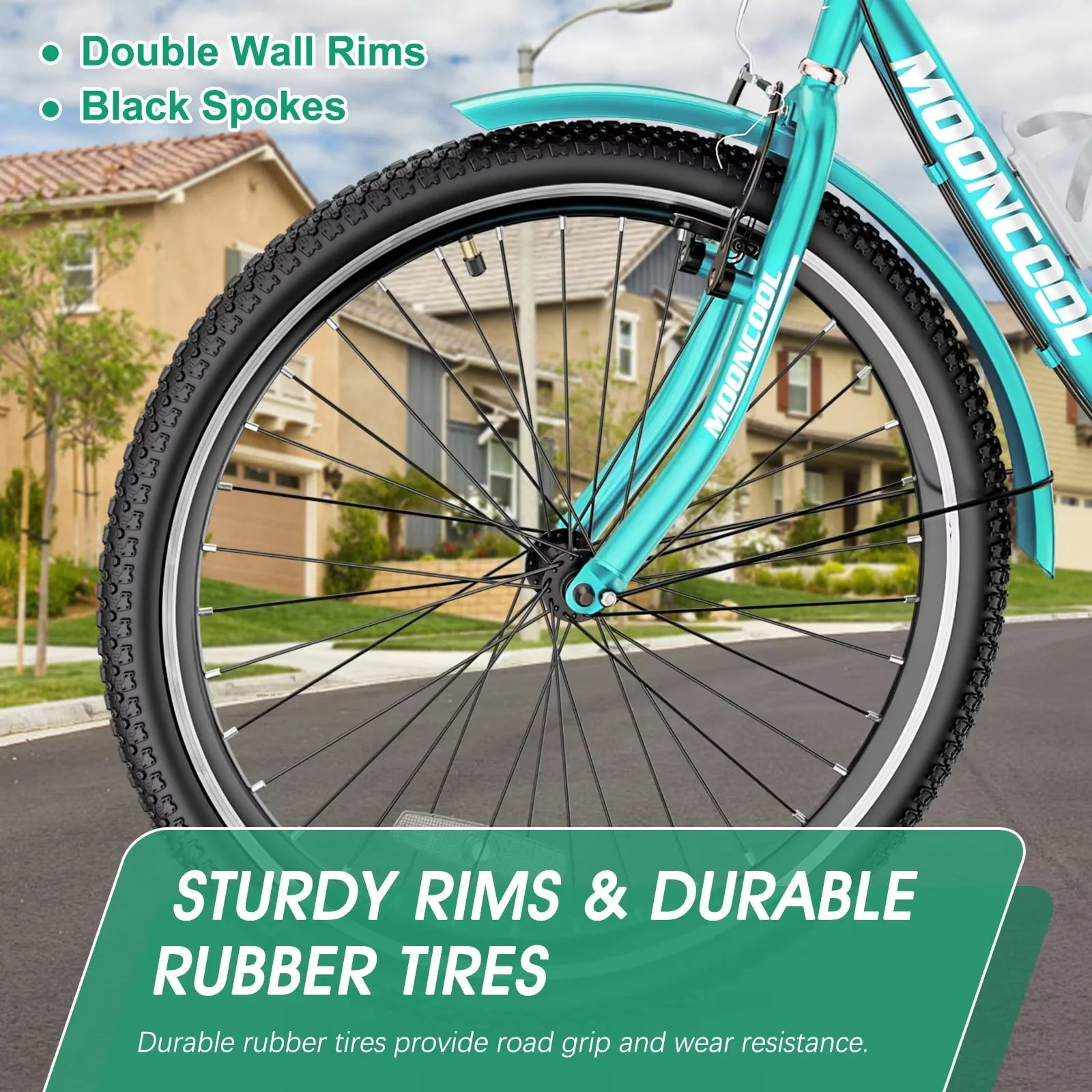 MOPHOTO Adult Tricycle 20/24/26 inch 3 Wheel Bicycle,3 Wheel Bikes for Adults,7 Speed Low Stepover Frame Tricycle with Basket/Bell,3 Wheel Bicycle for Seniors,Women,Men