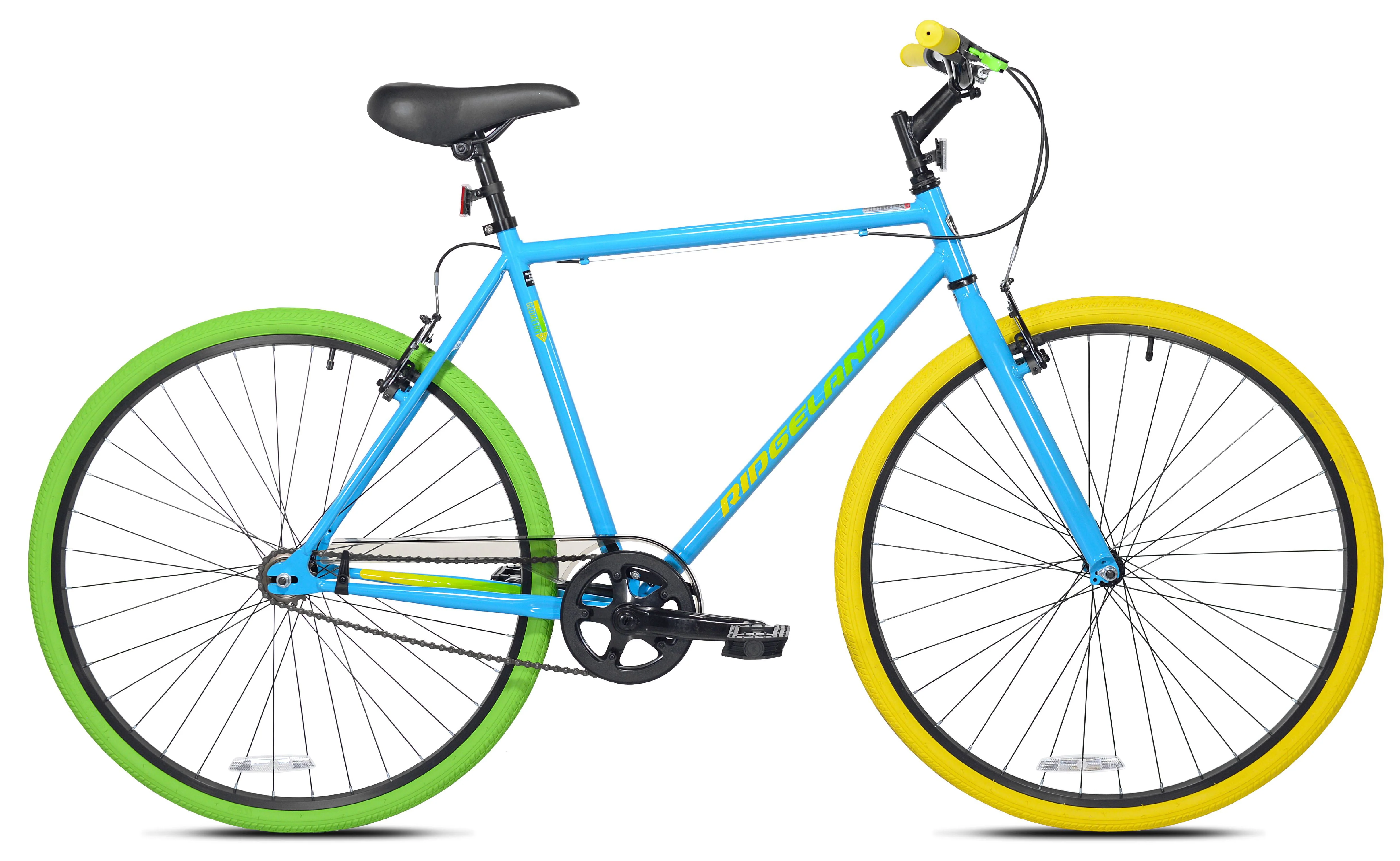 700C Men's Ridgeland Hybrid Bike, Blue/Green