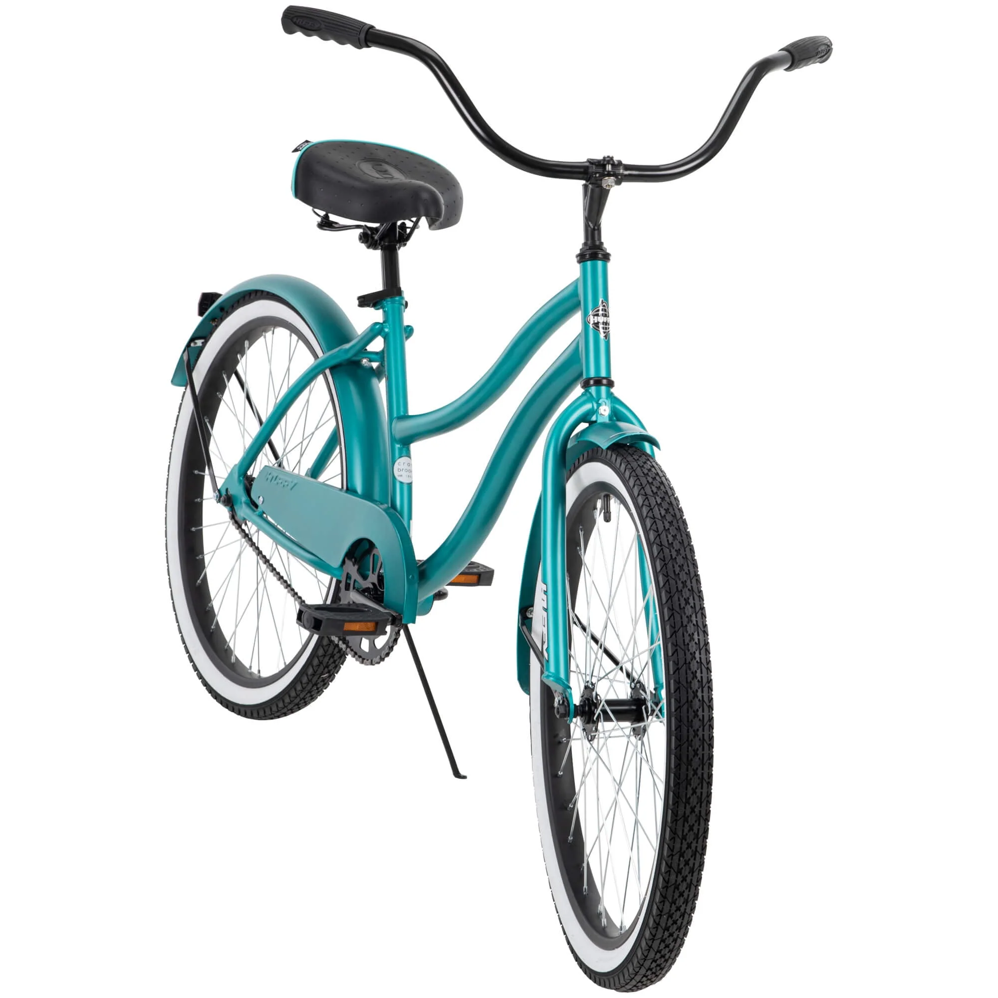 24” Cranbrook Girls Beach Cruiser Bike for Women, Emerald Green