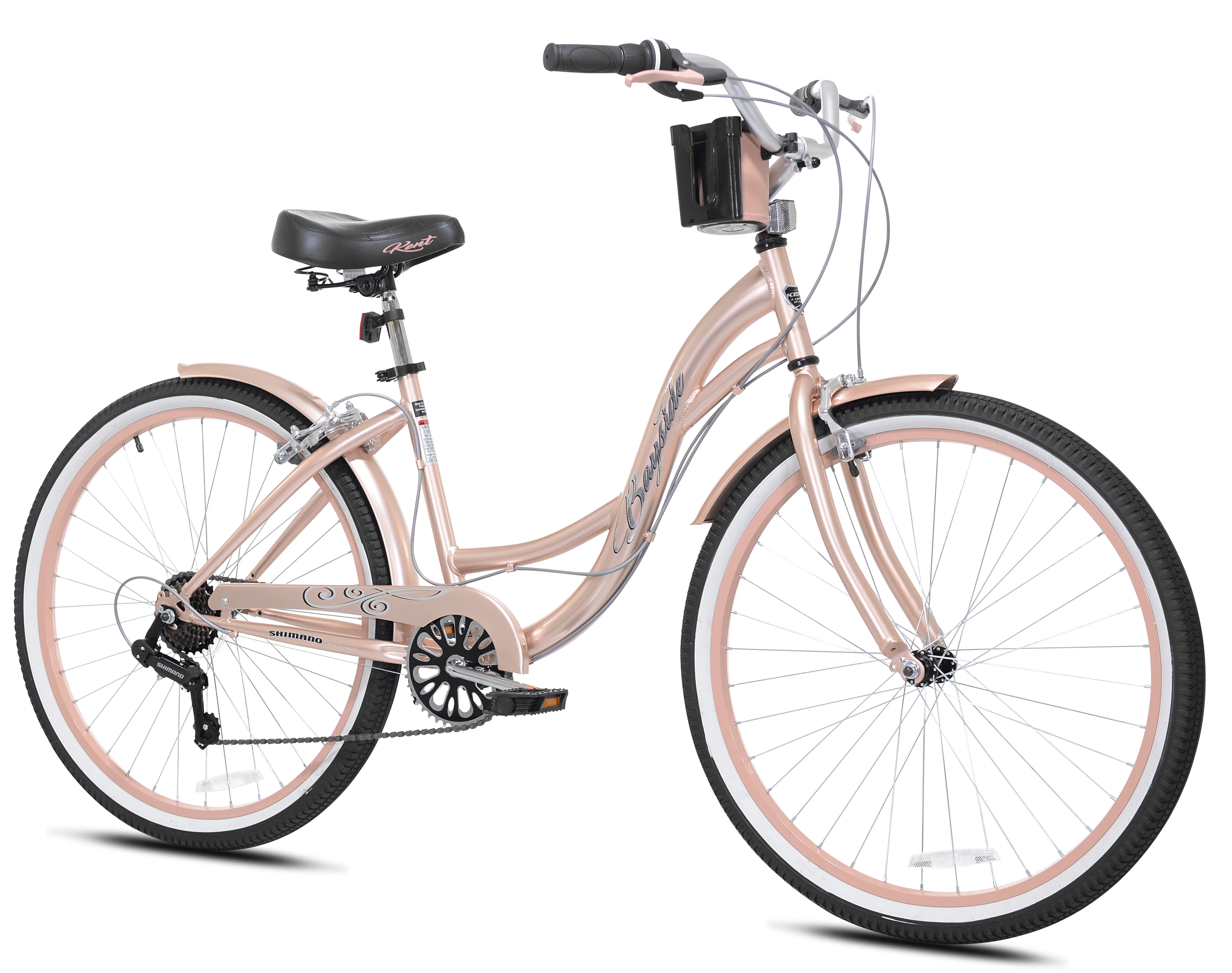 26 in. Bayside Women's Cruiser Bike, Rose Gold