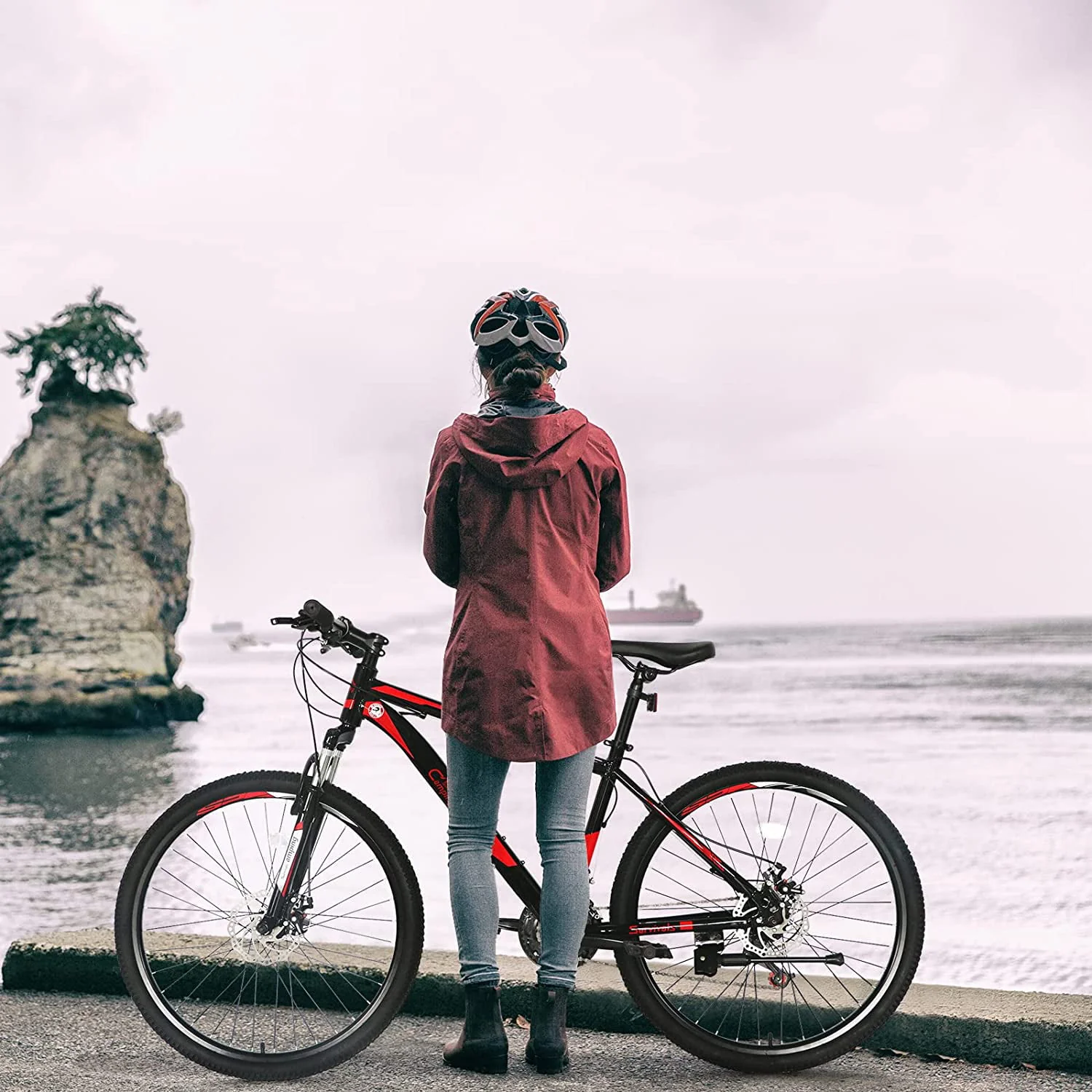 QXDRAGON 26 inch Mountain Bike Steel Frame Adults Mountain Bicycles with Dual Disc Brakes Shimano 21-Speed Full Suspension MTB Bicycles for Outdoor Commuting Exercise