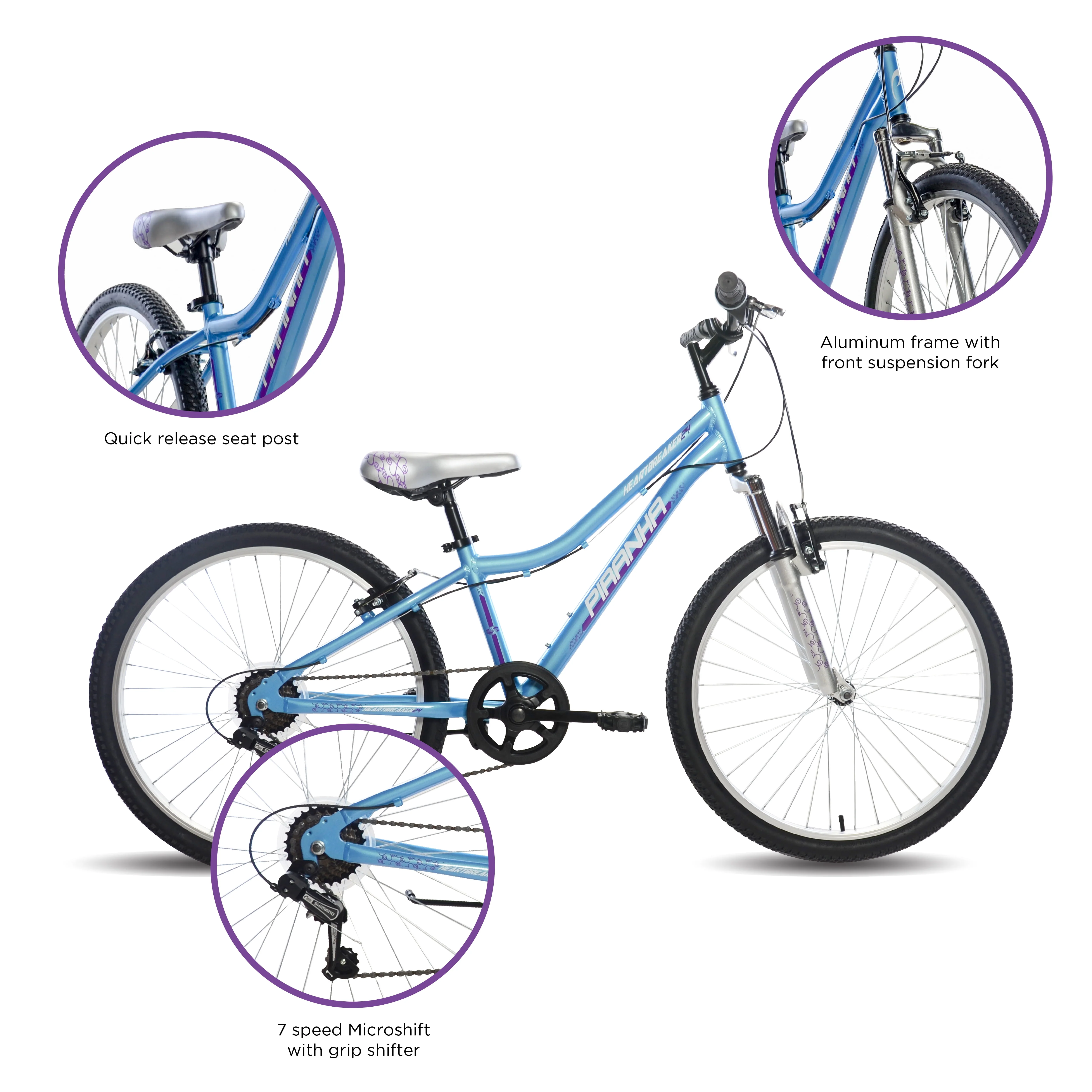 Heartbreaker 24 inch Kid's Bicycle, Blue