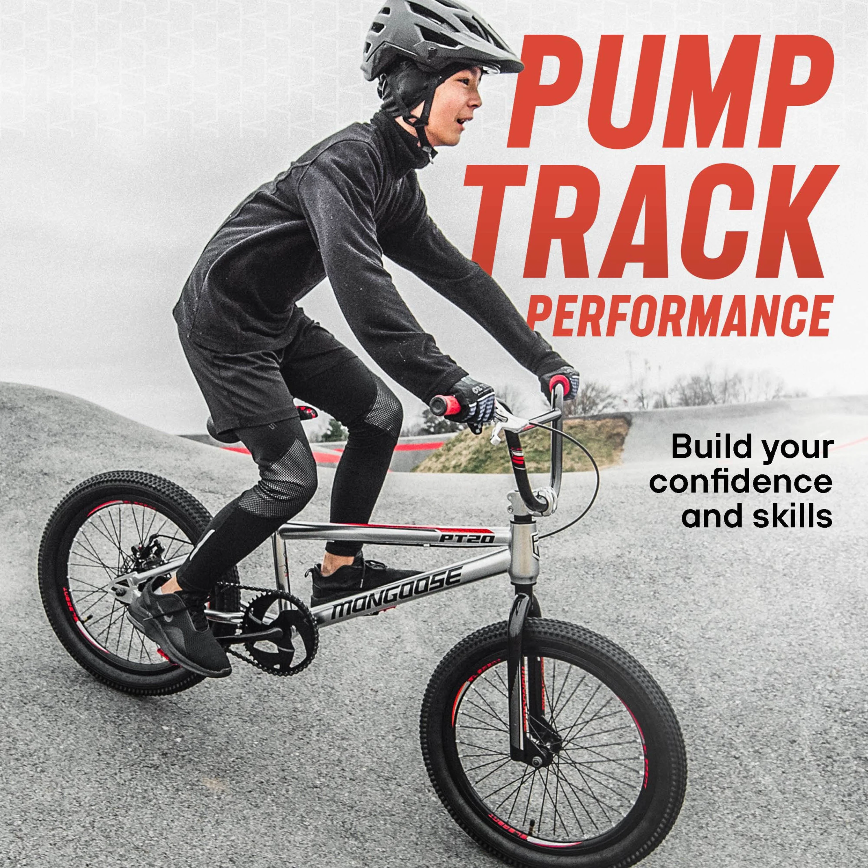 PT20 BMX 20 in. Kids Bike, Single Speed, Boys, Silver / Black