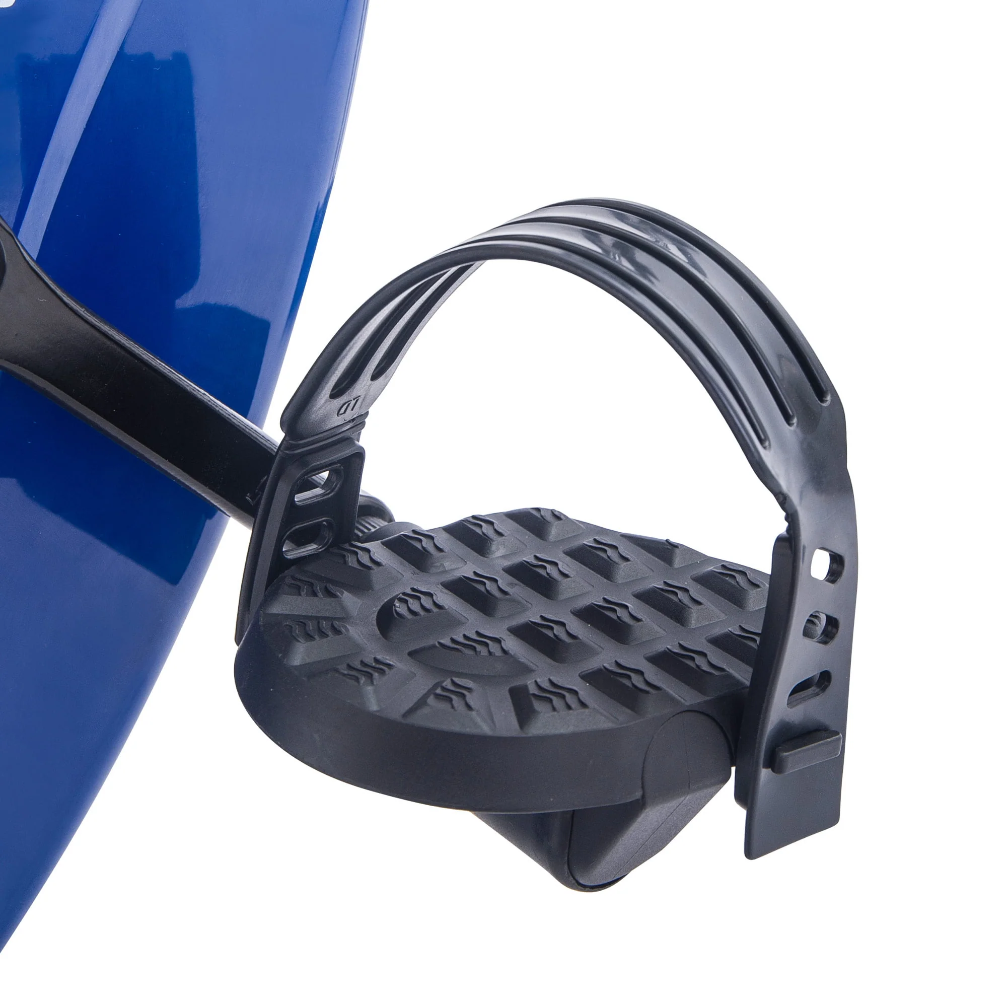 Clearance! Folding Exercise Bike, Fitness Upright and Recumbent X-Bike with 10-Level Adjustable Resistance, Arm Bands and Backrest, 350lb Weight Capacity, Blue