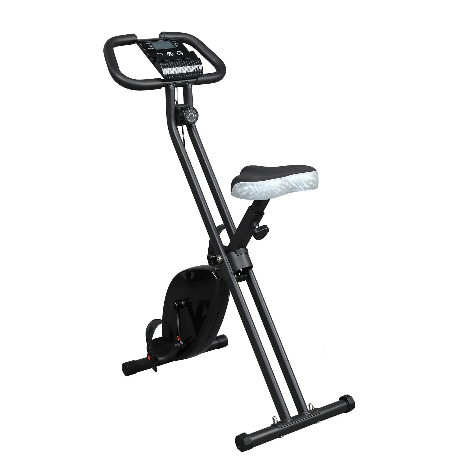 UBesGoo Folding Upright Exercise Bike, with Adjustable Resistance, 220 lb Maximum Weight