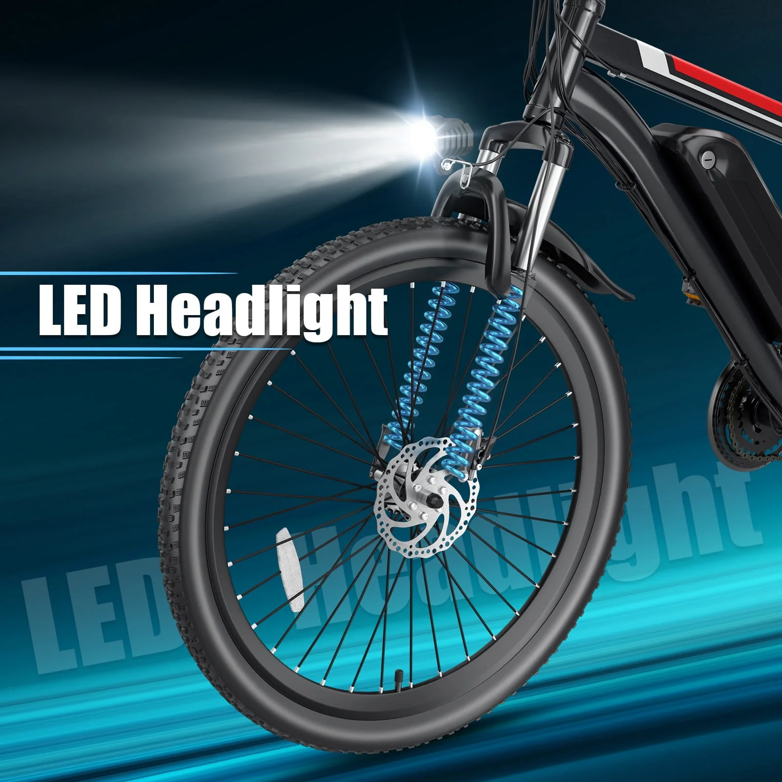 Elifine 500W Electric Bike for Adults, 26