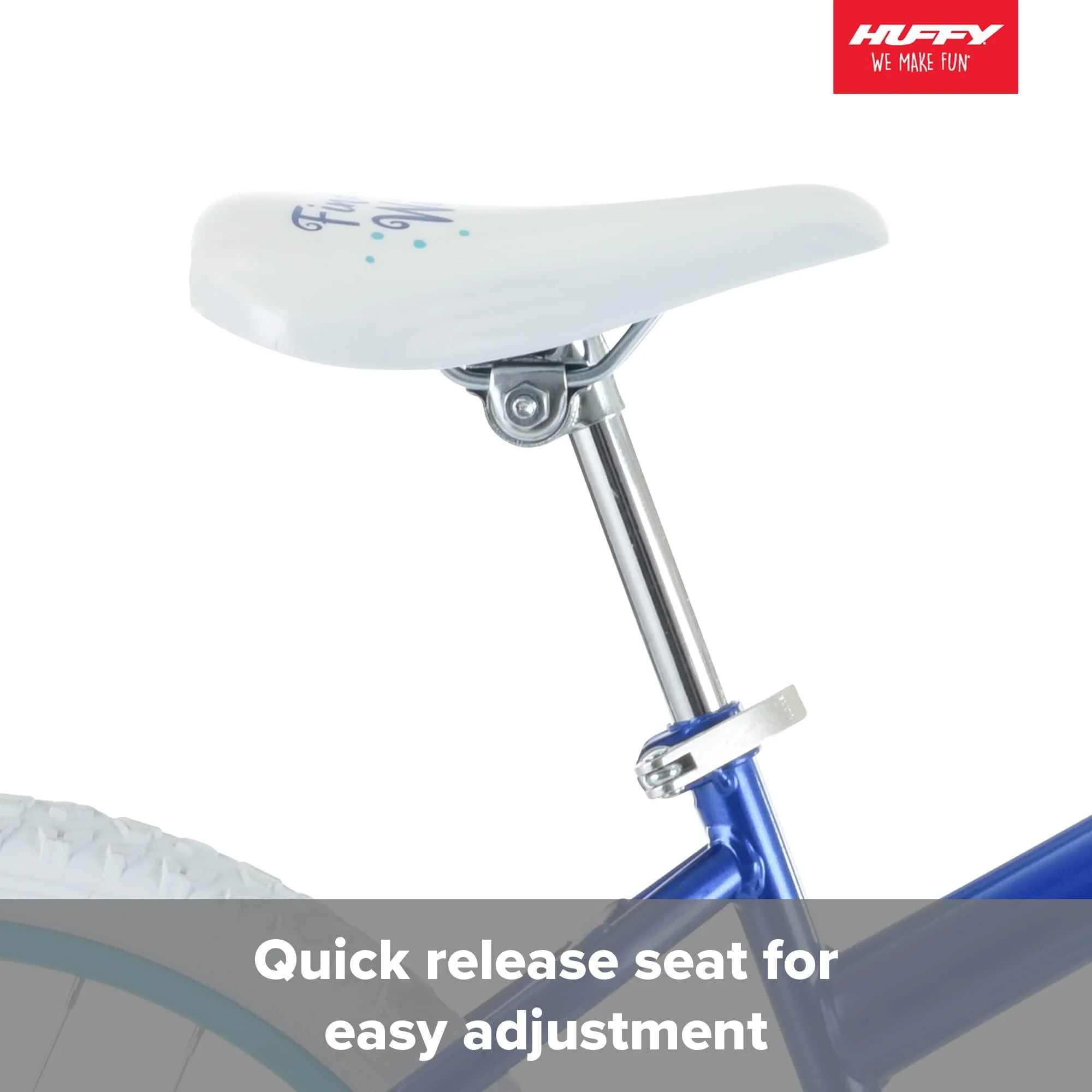 huffy illuminate 20 girls bike with kickstand, blue