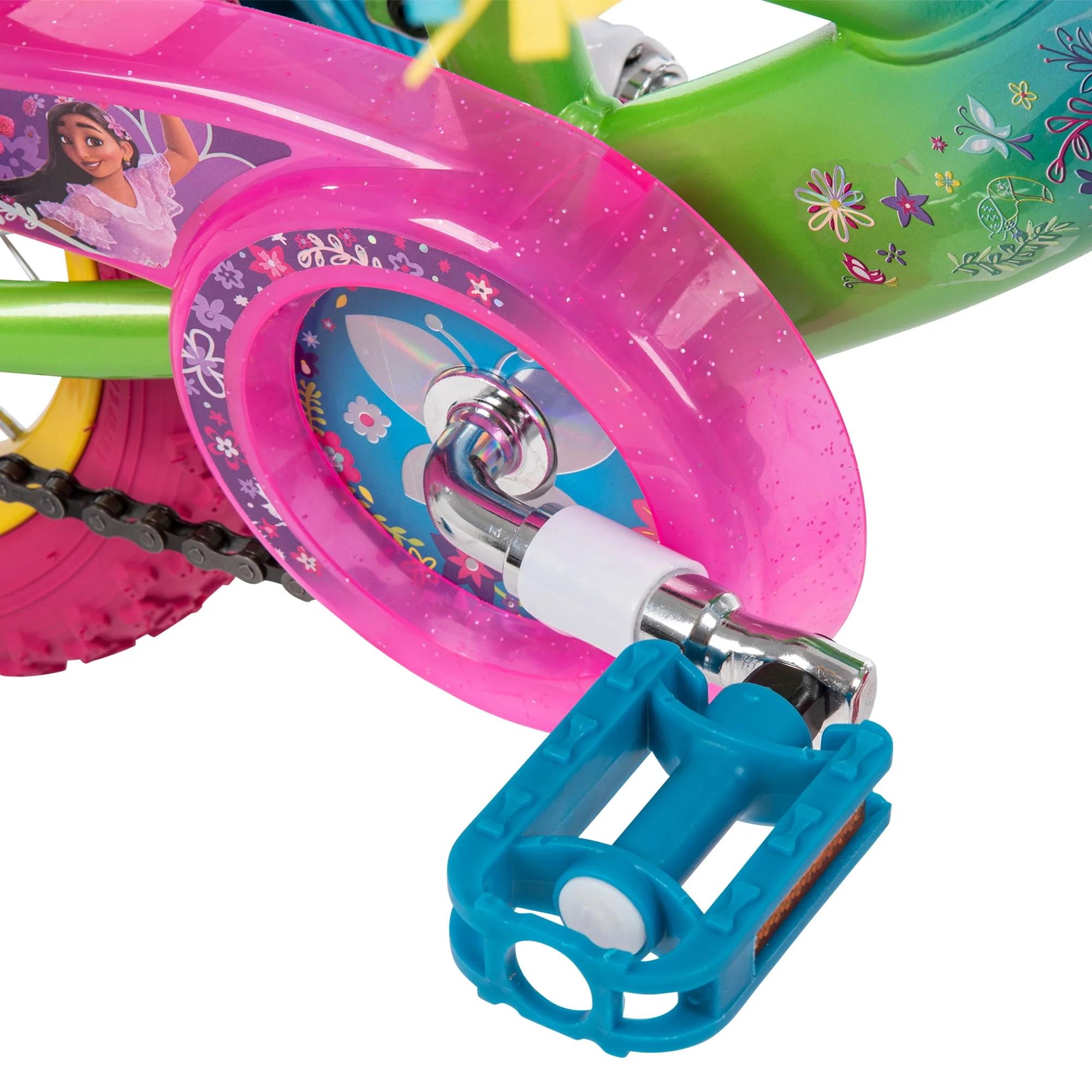 Encanto 12-inch Bike for Girls, Pink/Green/Blue, by Huffy