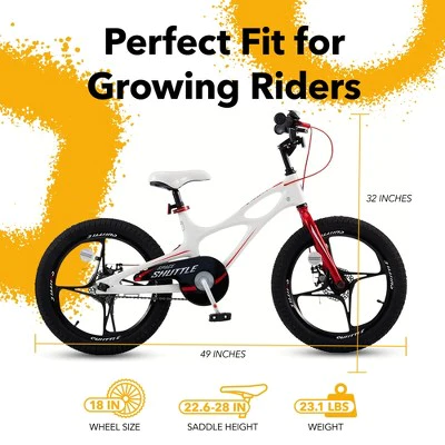 RoyalBaby RoyalMg Galaxy Fleet Children Kids Bicycle w/2 Disc Brakes and Training Wheels, for Boys and Girls Ages 3 to 5