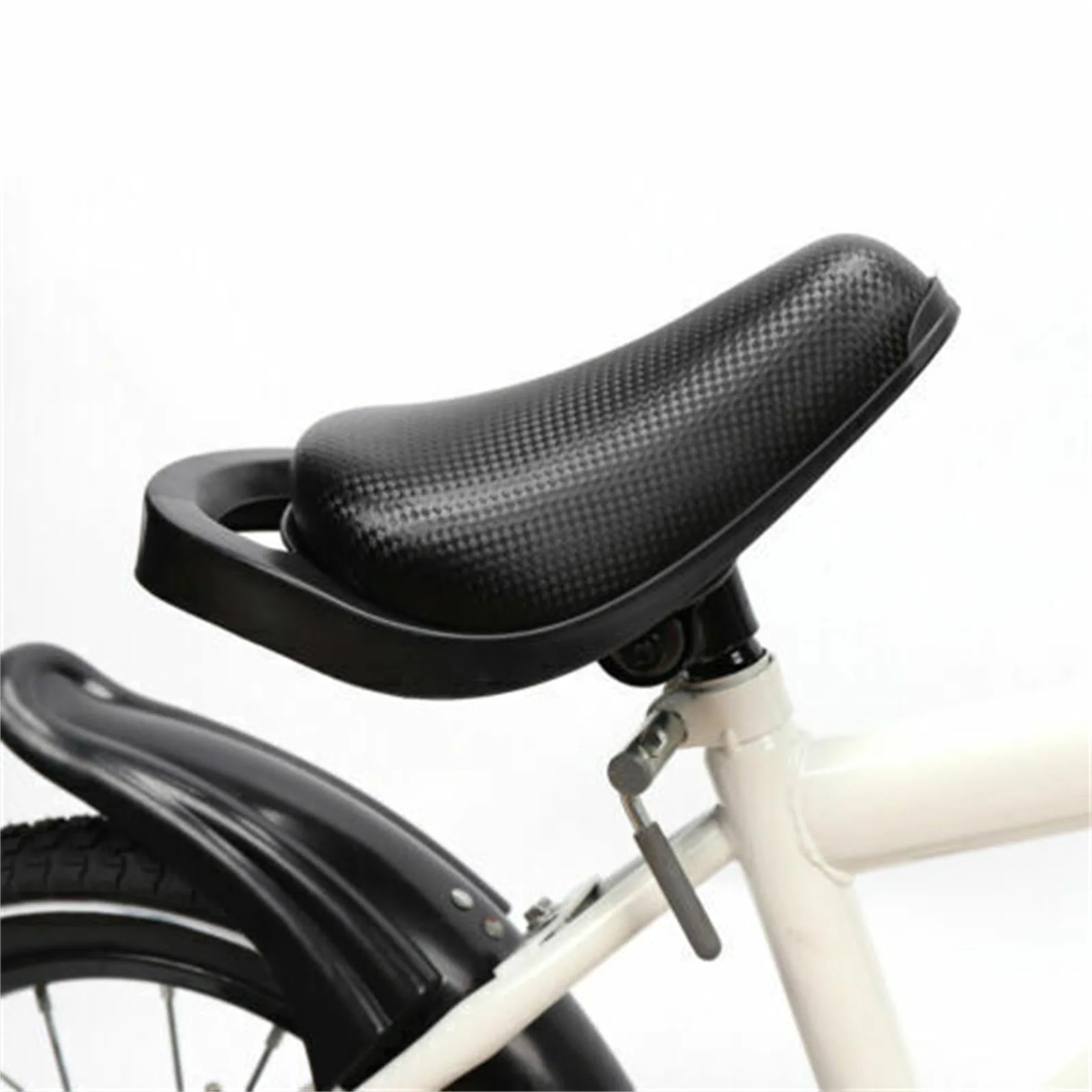 YIYIBYUS 14 Inch Kids Bike Boy Girl Safe Bicycle with Training Wheels and Adjustable Seat, White