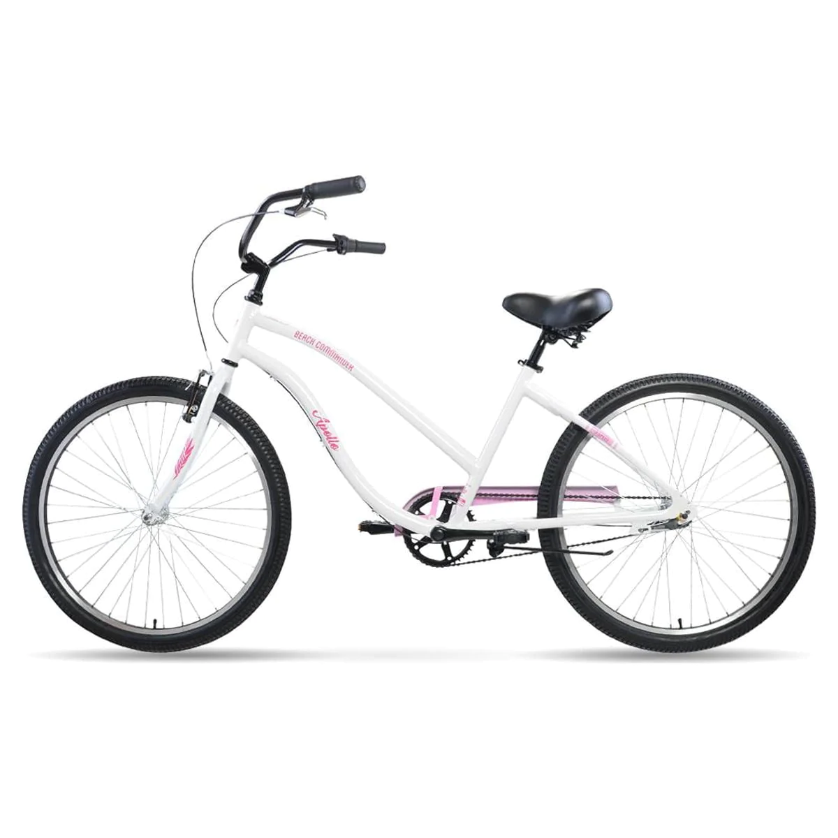 APOLLO Beach Commander 26 In. Internal 3 Speed Cruiser Bike, White