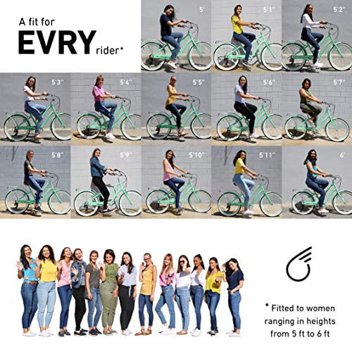 sixthreezero EVRYjourney Women's 3-Speed Step-Through Hybrid Cruiser Bicycle, 24