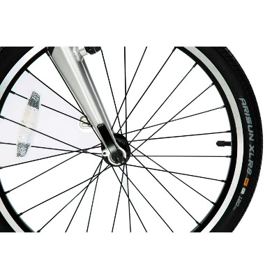 ZiZZO Liberte 8-Speed Aluminum 20" Folding Bike - Silver Black