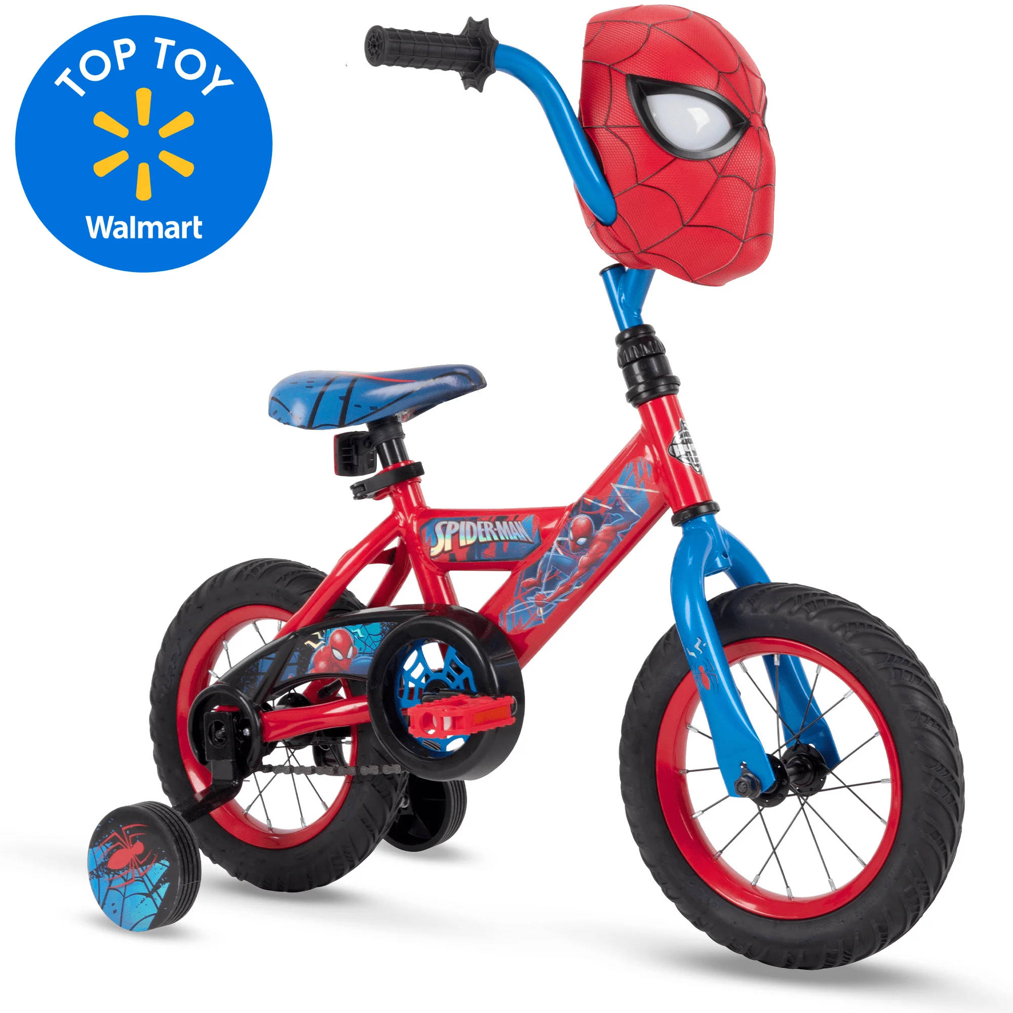 Marvel Spider-Man Bike with Training Wheels, for Boys', Red by Huffy