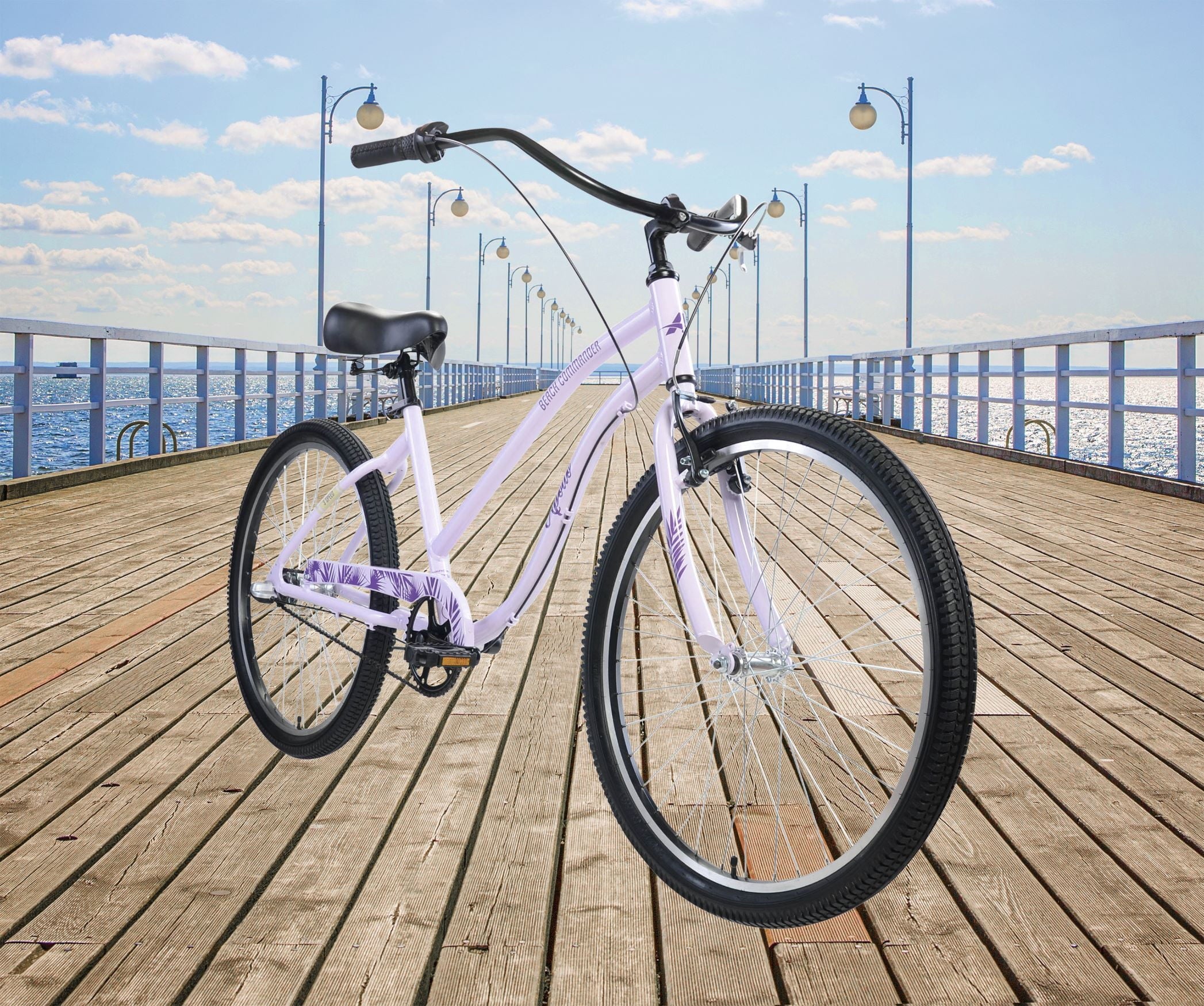 Apollo Beach Commander 26 inch, 7 Speed Cruiser Bike, Lavender