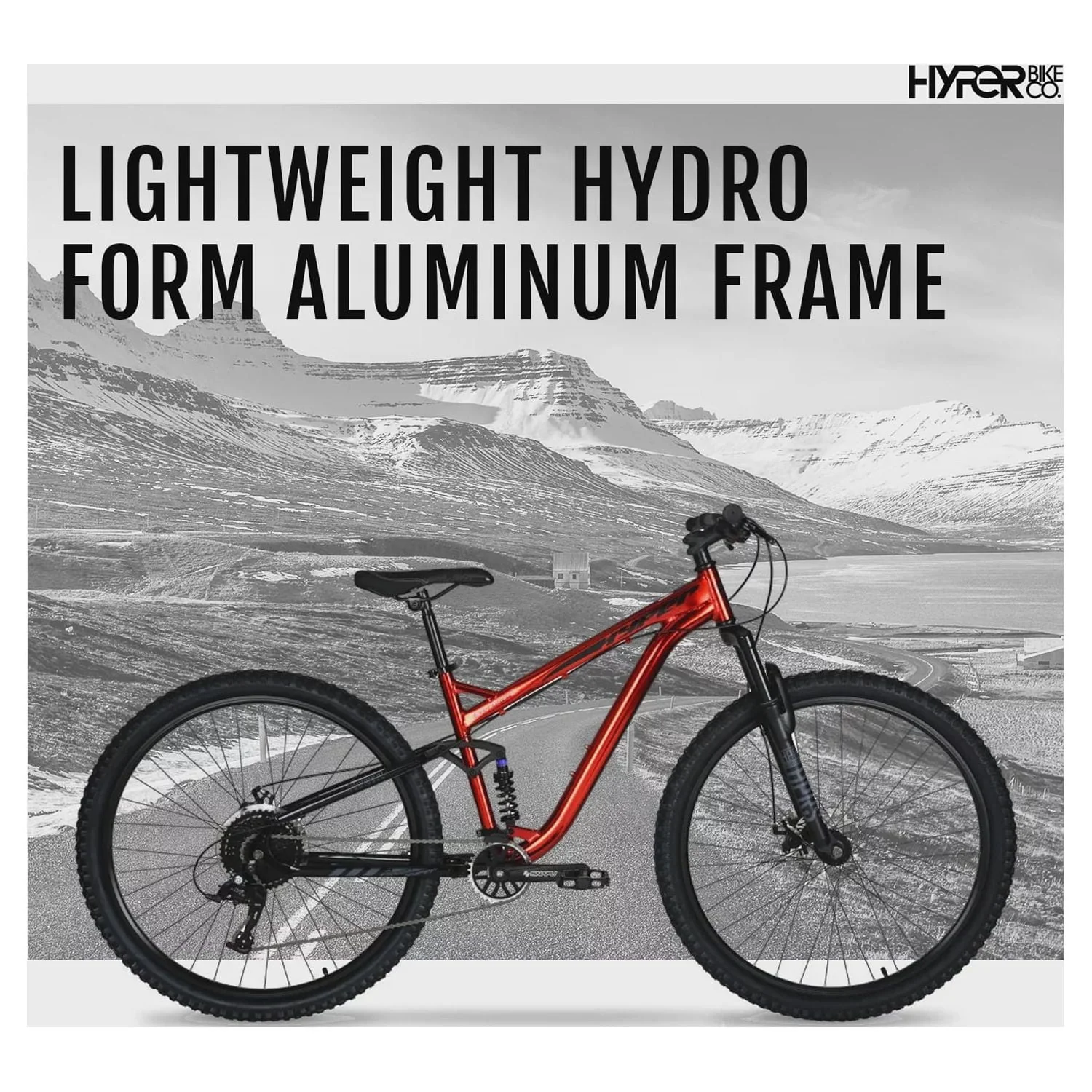 Hyper Bicycle Men's 29 In. Explorer Dual Suspension Mountain Bike, Red