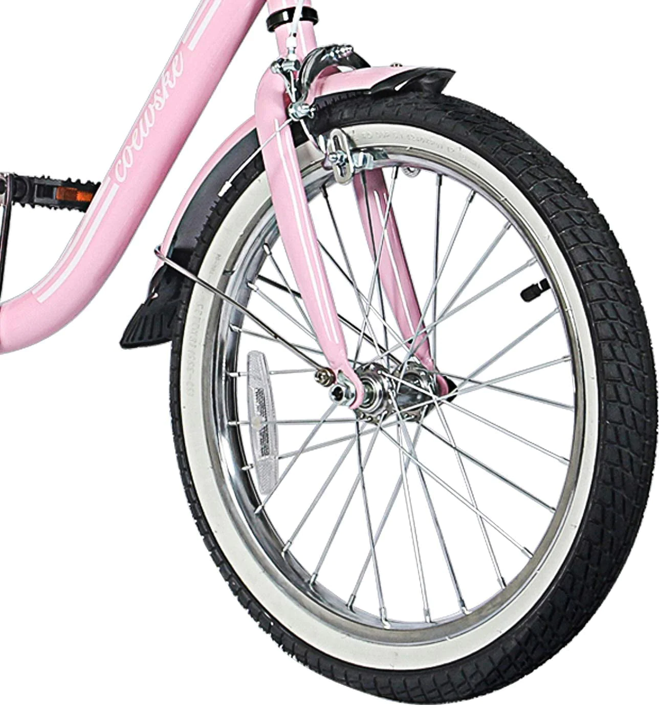 Coewske Kids Bike 18 inch Boys Girls Bicycle with Training Wheels, Pink