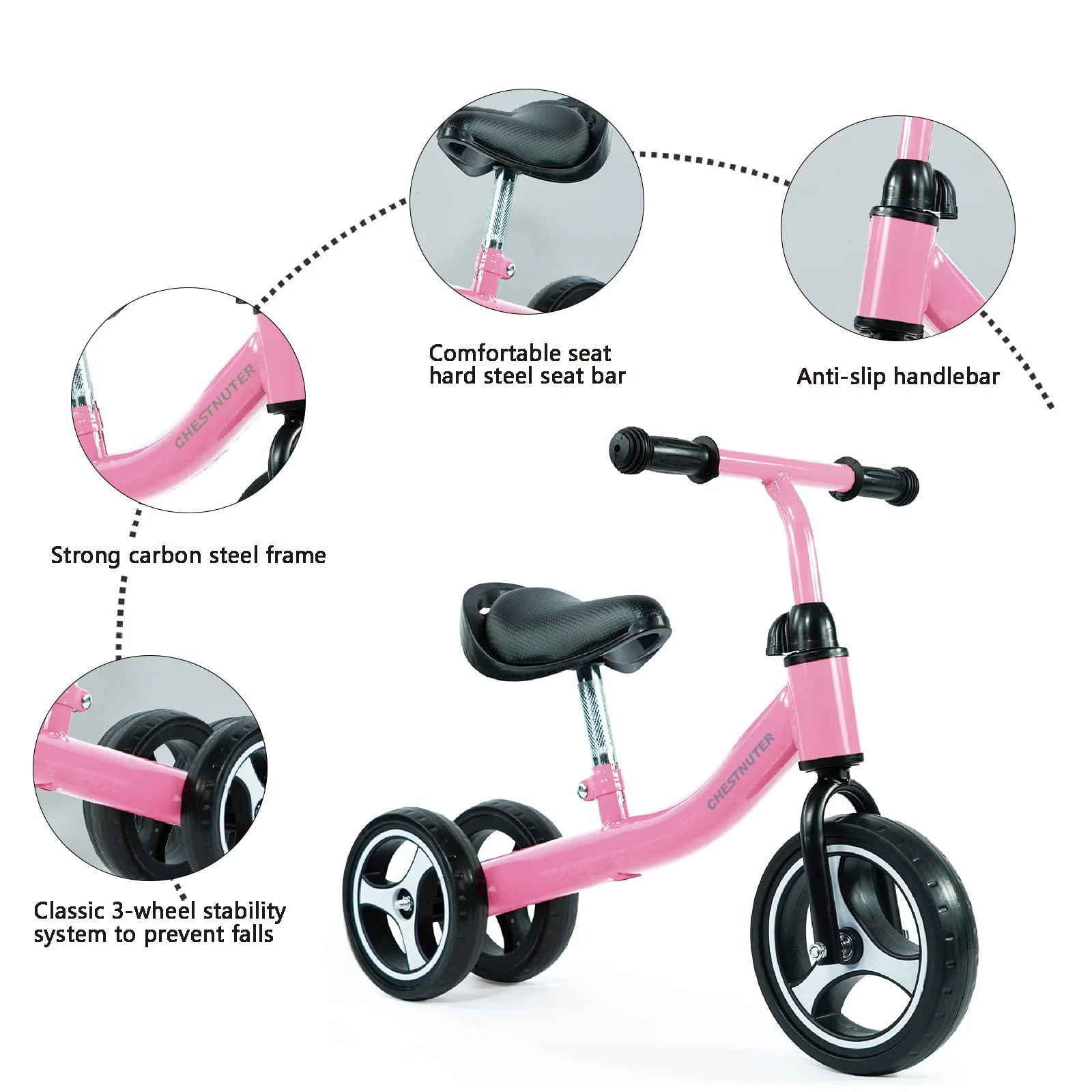 chestnuter baby balance bike, 1 2 3 year old gifts, ride on toys for 1 year old, best first birthday gift, toddler bike with