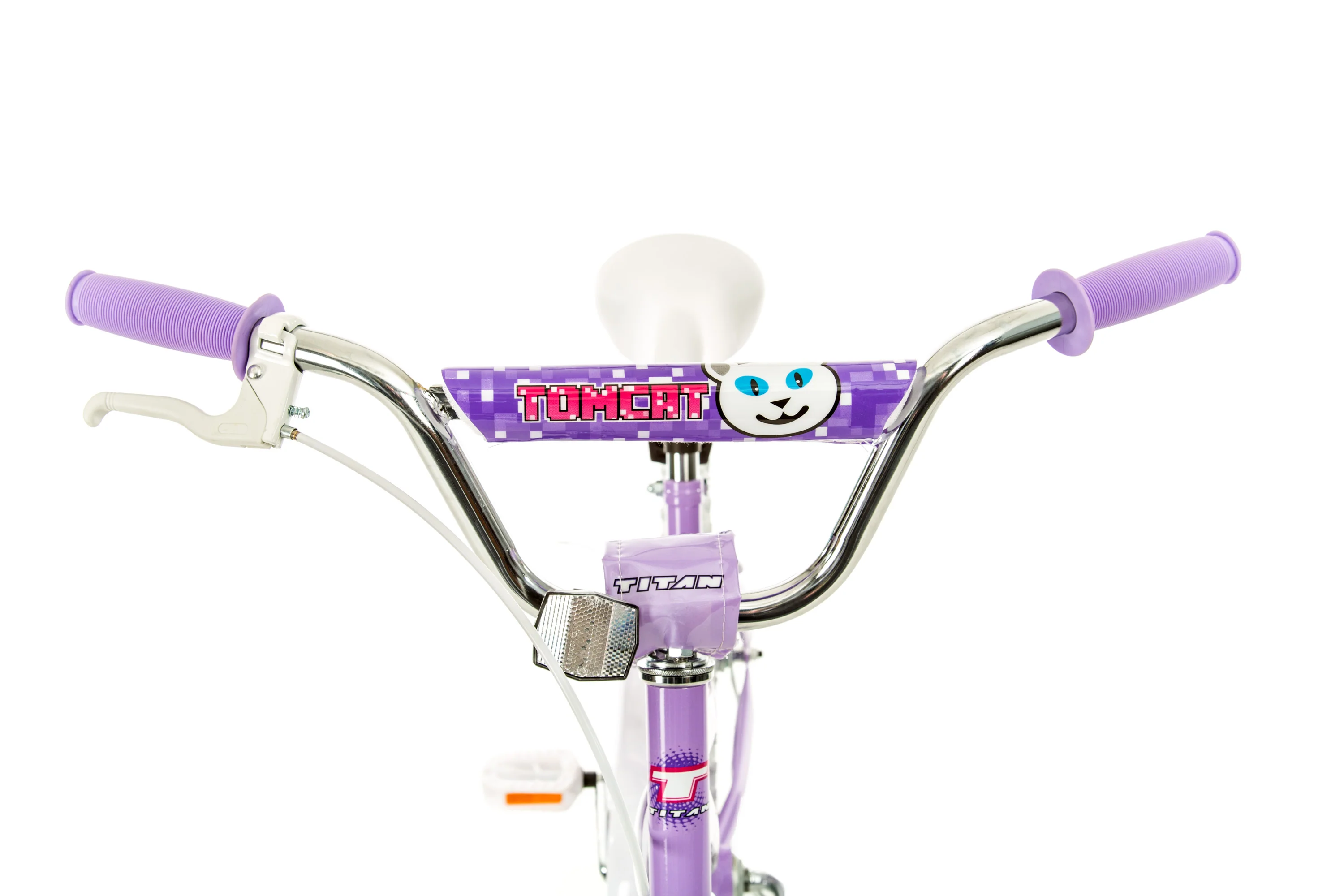 Titan #20141-89 Tomcat Girls BMX Bike with Pads, Lavender, 20-Inch Wheel
