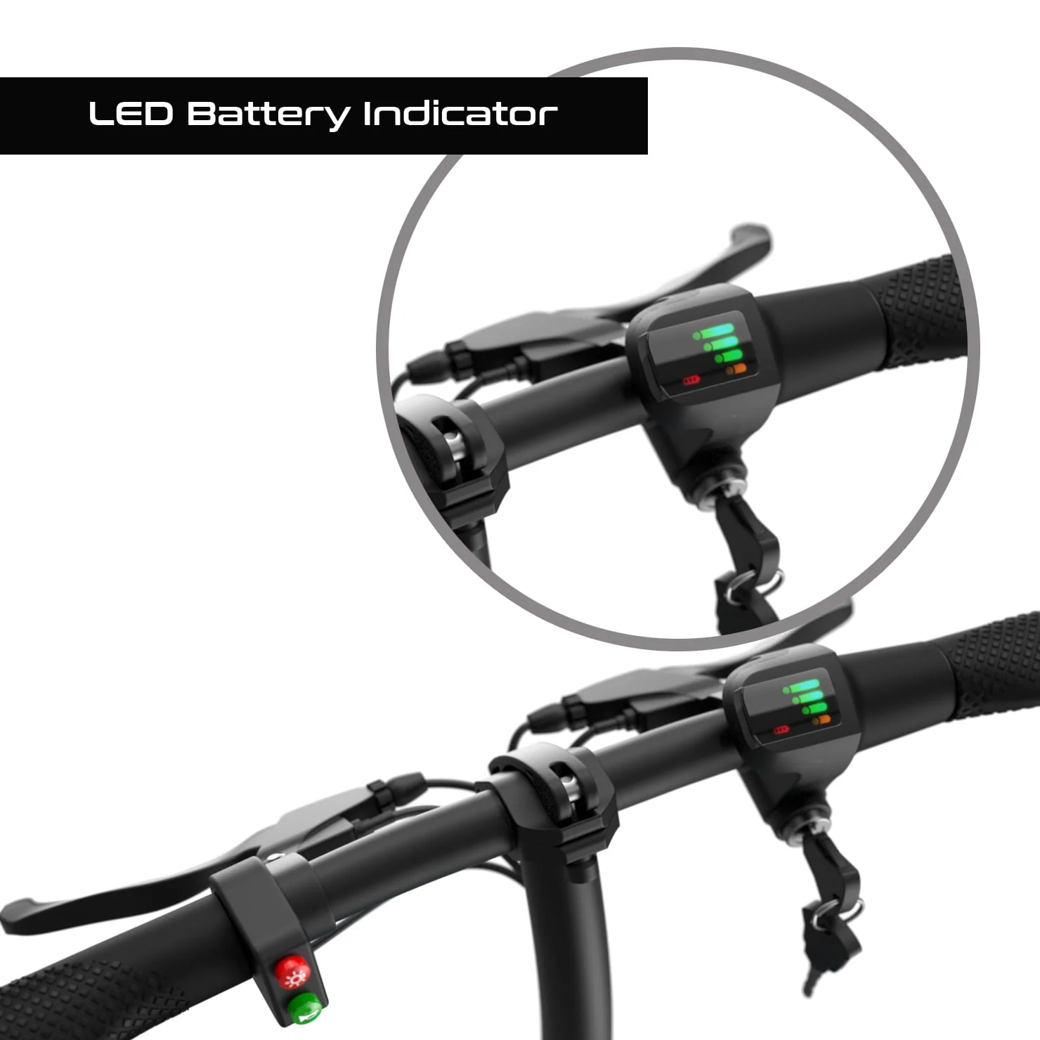 GlareWheel EB-NTEC1 Commuting Electric Bike and Scooter, Neon Green