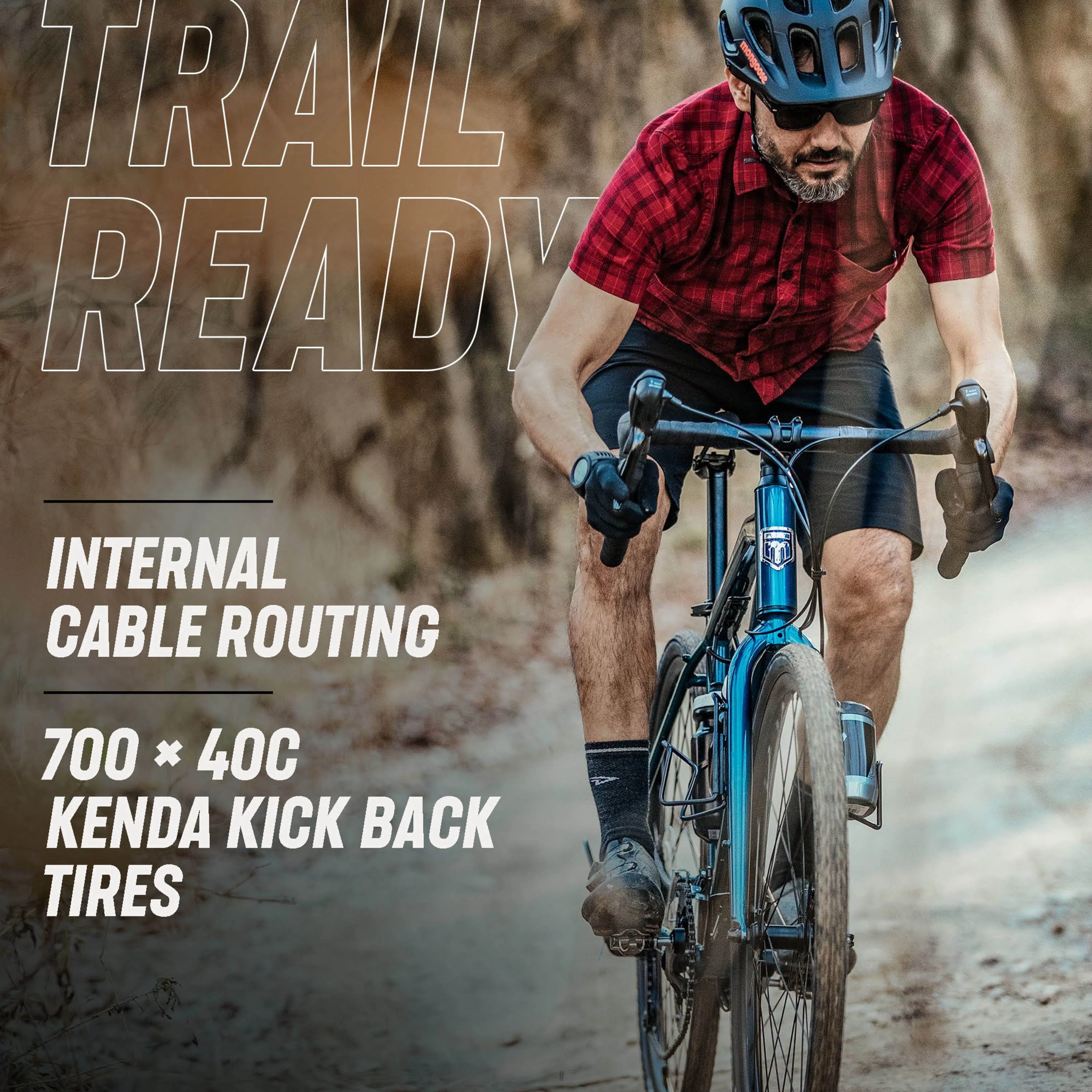 Mongoose Grit Adventure Road Bike, 14 speeds, 700c wheels, blue