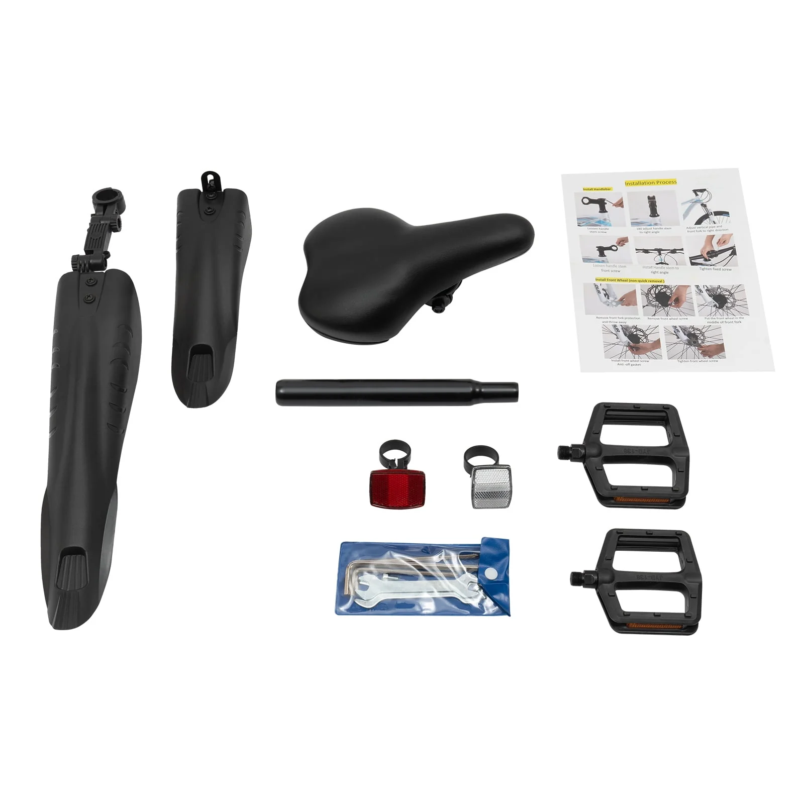 Aiqidi 26 Inch 21 Speed Folding Mountain Bike Full Suspension MTB Dual Disc Brakes Bicycle Foldable City Road Bike Seat Height Adjustable Unisex Adult Bicycle Black