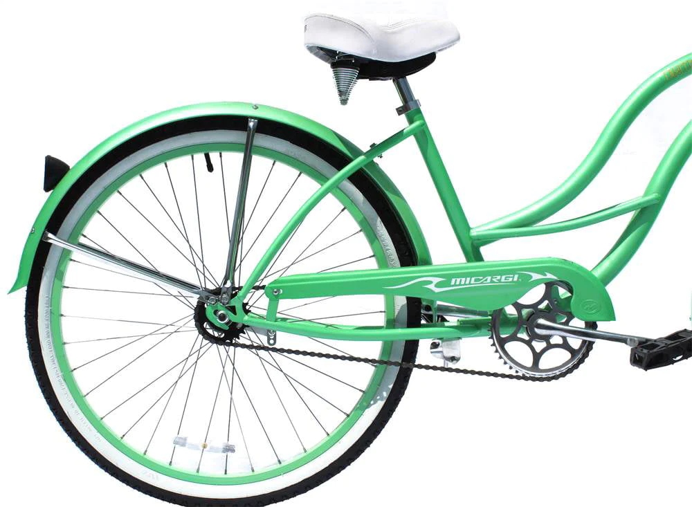 Micargi TAHITI-F-MGRN 26 in. Tahiti Women's Beach Cruiser Bicycle, Mint Green & Mint Green